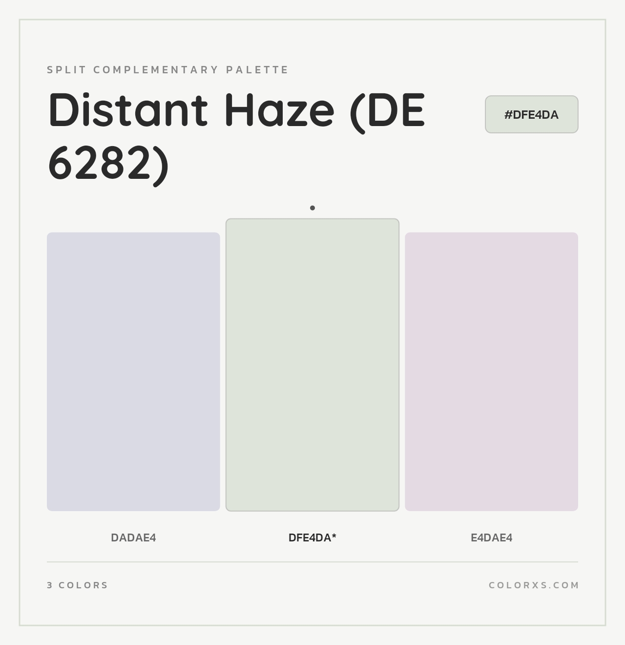 Distant Haze (DE 6282) - Split-Complementary Color Palette
