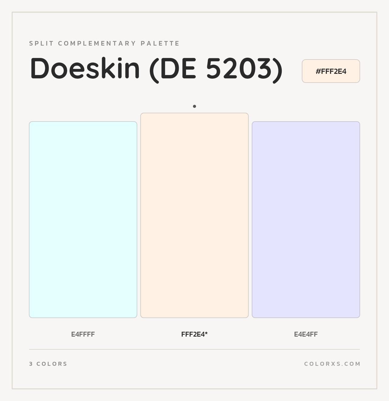 Doeskin (DE 5203) - Split-Complementary Color Palette