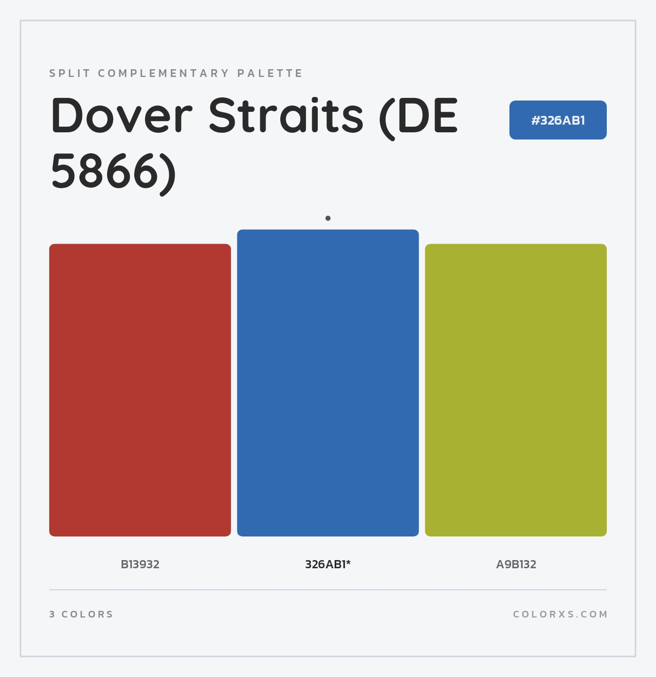 Dover Straits (DE 5866) - Split-Complementary Color Palette