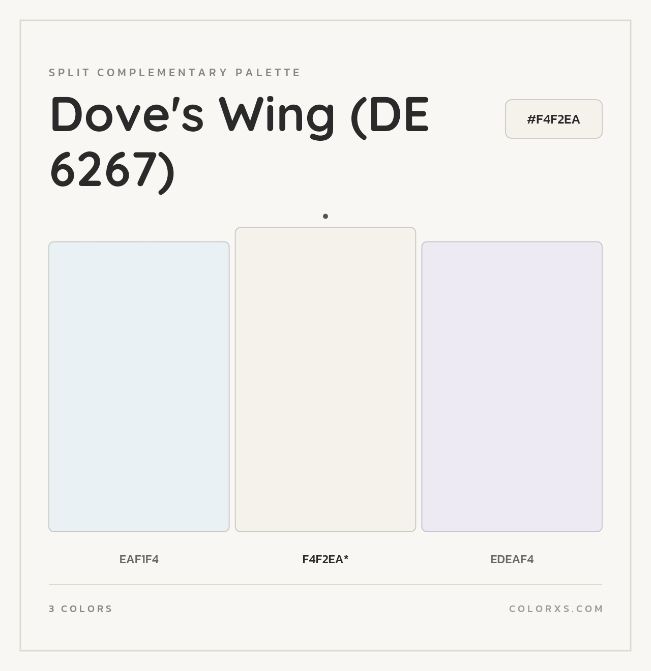 Dove's Wing (DE 6267) - Split-Complementary Color Palette