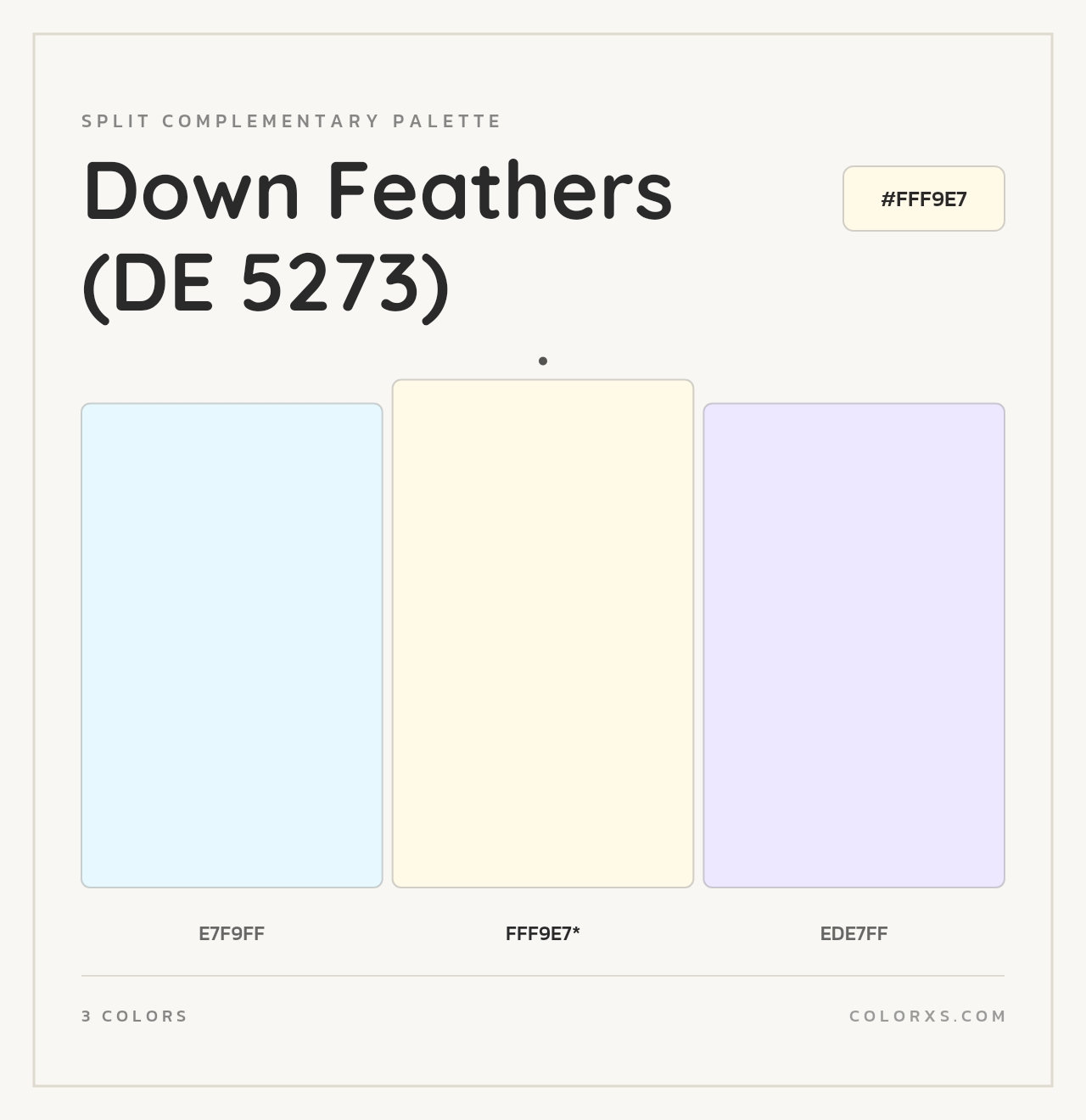 Down Feathers (DE 5273) - Split-Complementary Color Palette