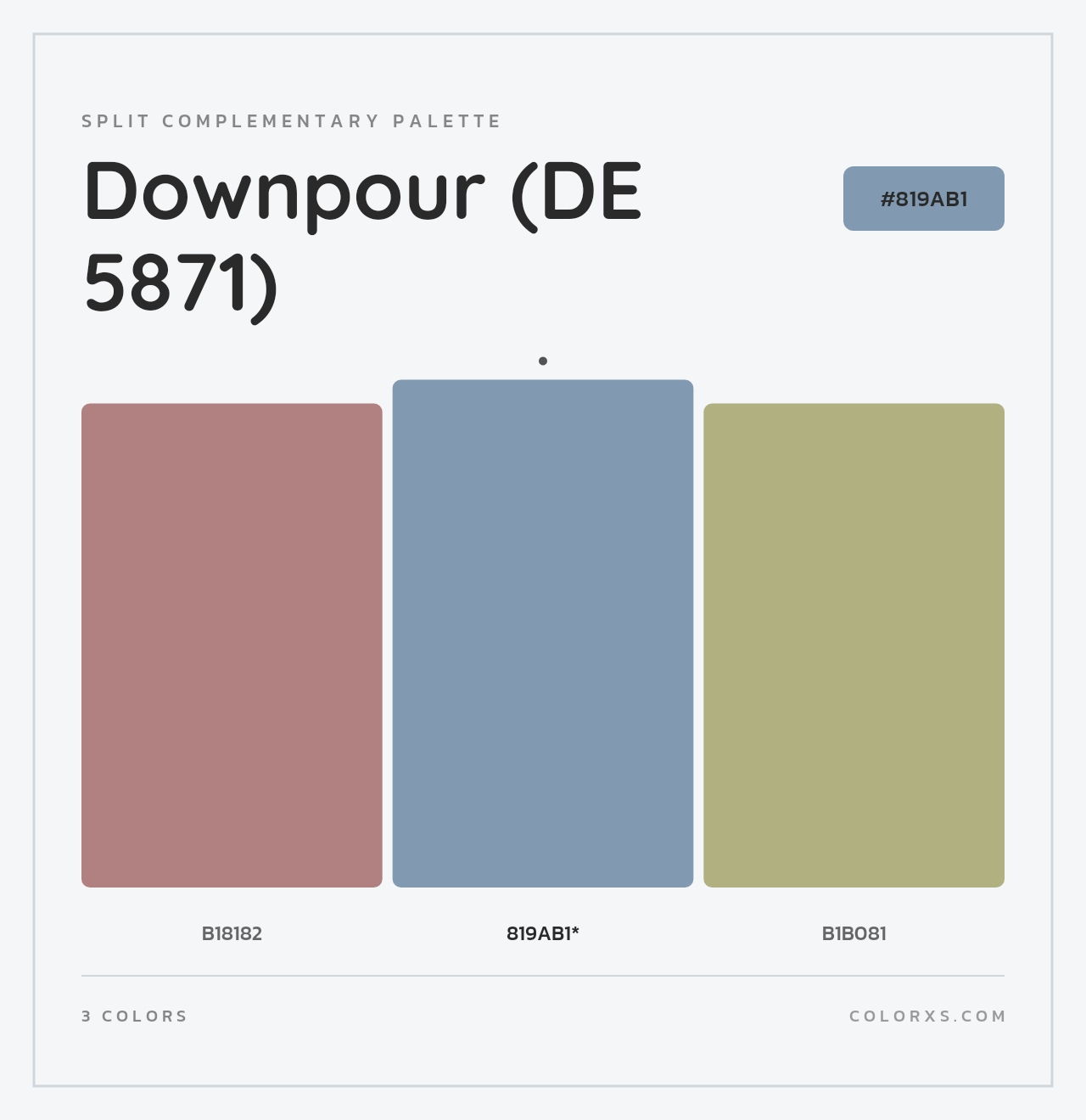 Downpour (DE 5871) - Split-Complementary Color Palette