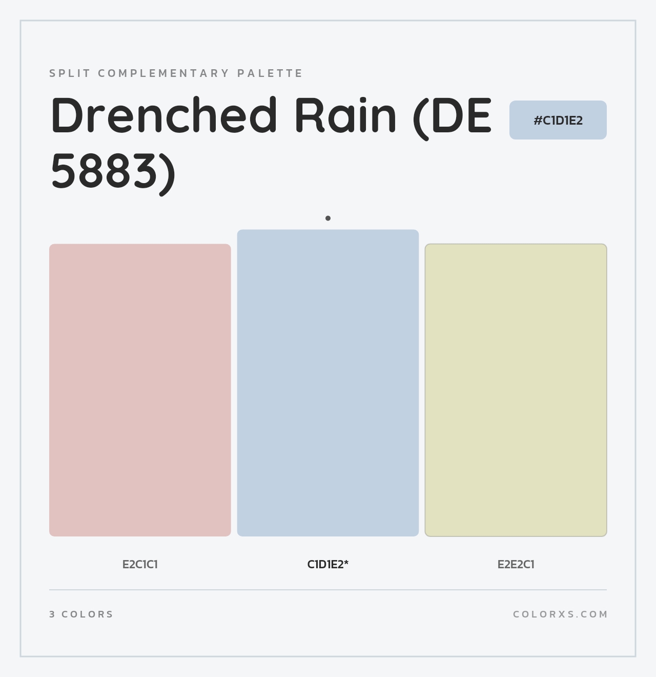 Drenched Rain (DE 5883) - Split-Complementary Color Palette