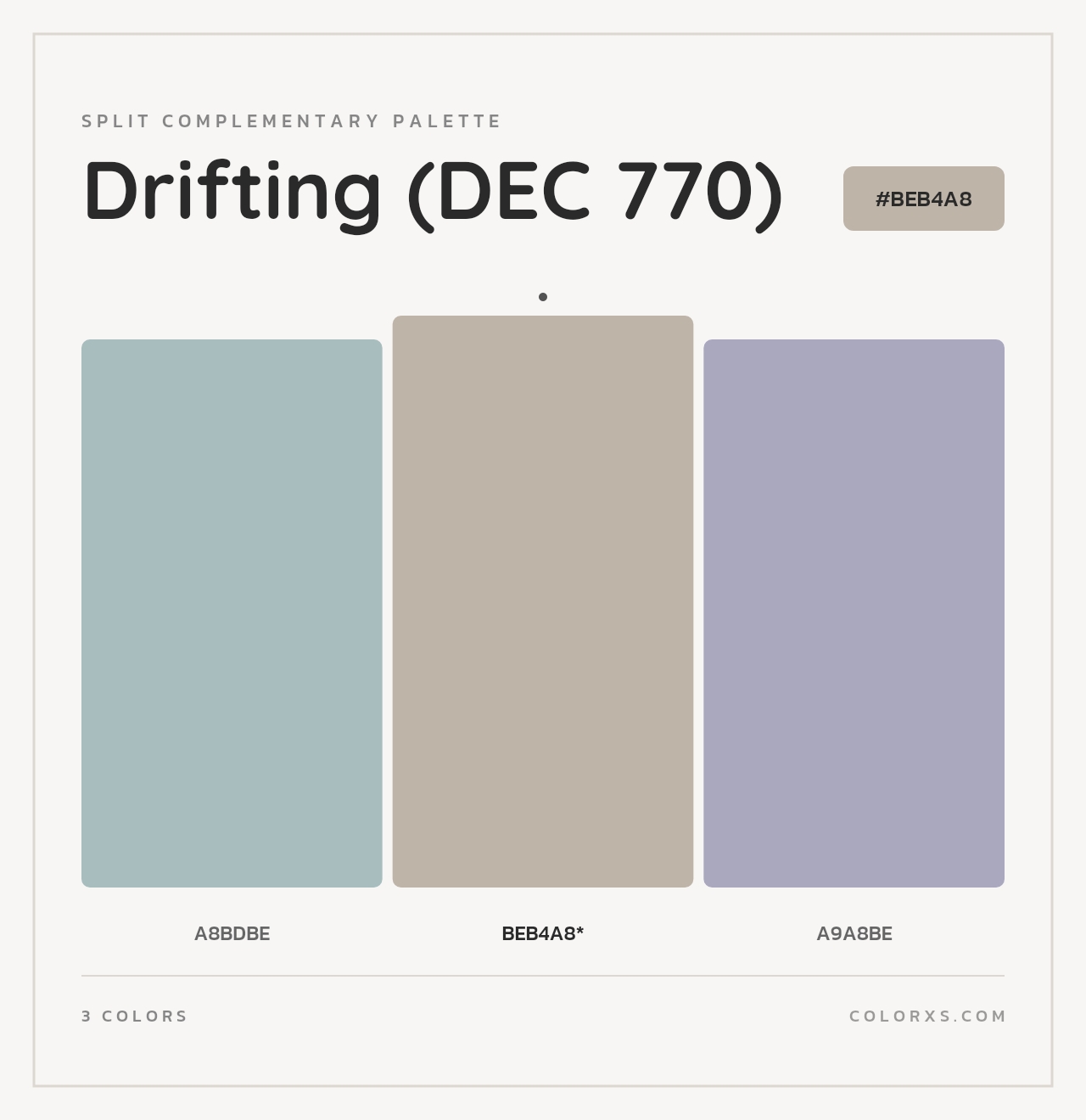 Drifting (DEC 770) - Split-Complementary Color Palette