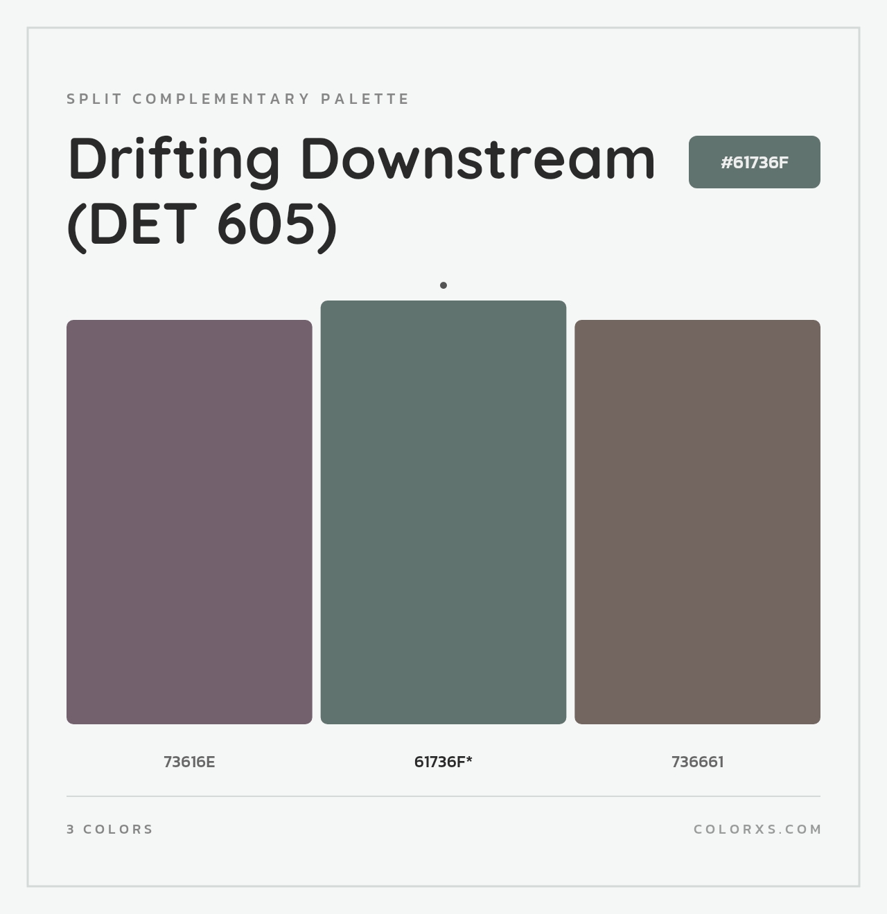 Drifting Downstream (DET 605) - Split-Complementary Color Palette