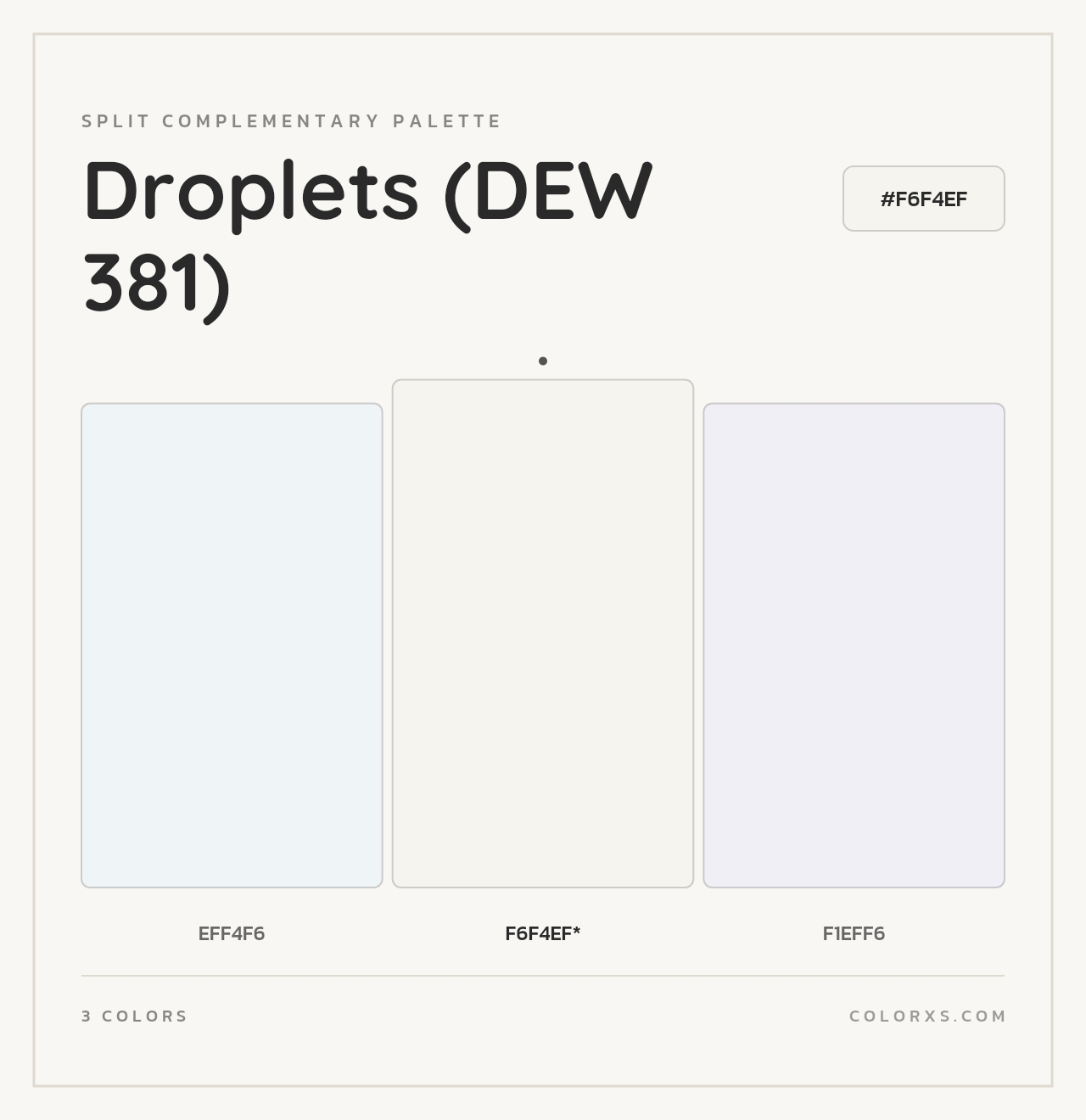 Droplets (DEW 381) - Split-Complementary Color Palette