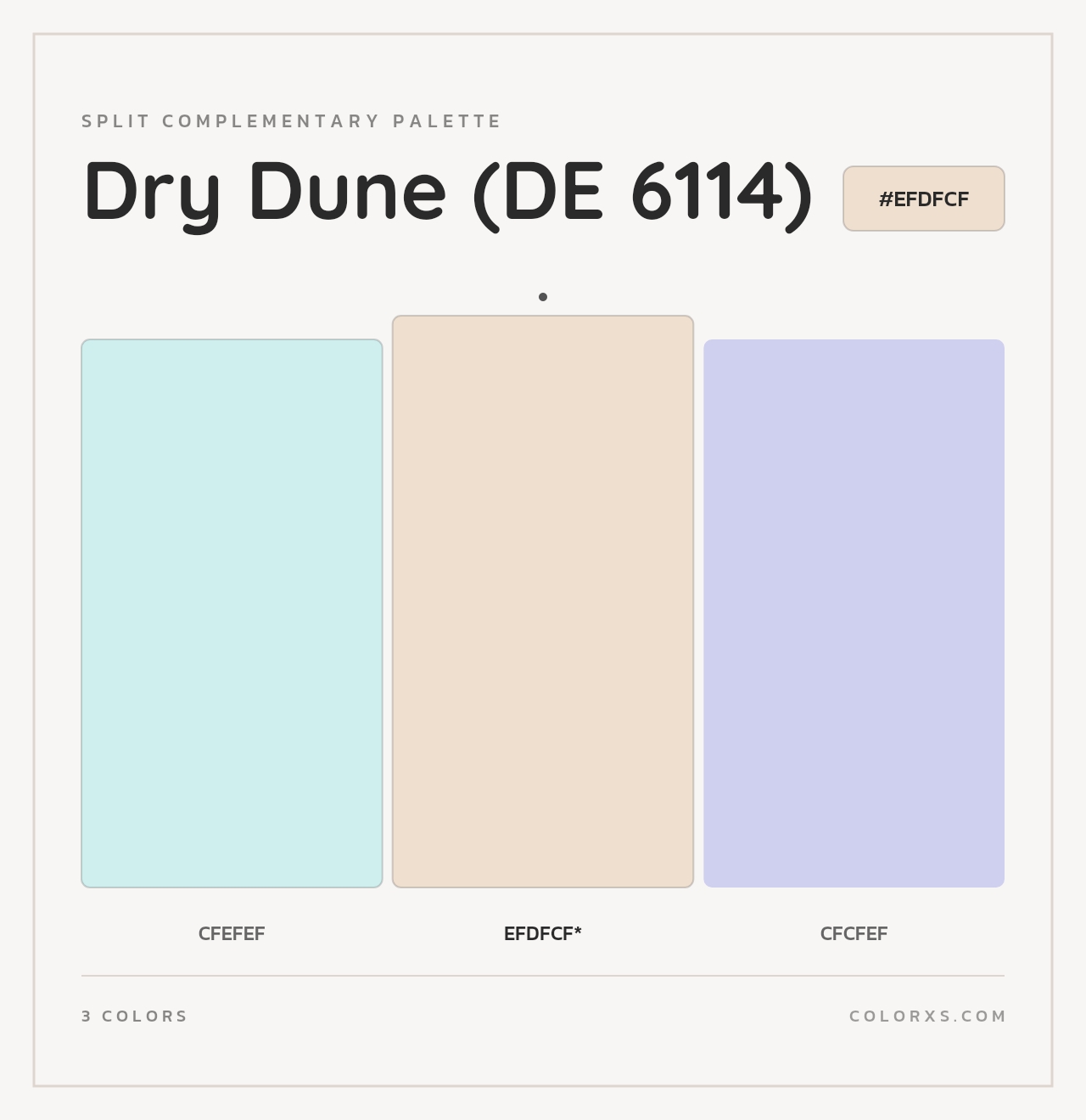 Dry Dune (DE 6114) - Split-Complementary Color Palette