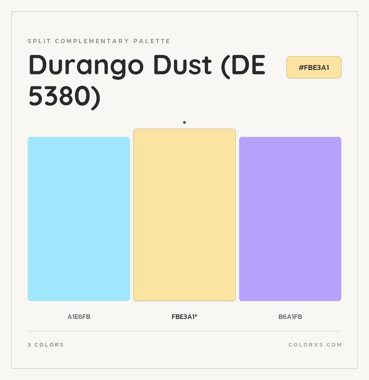 Durango Dust (DE 5380) - Split-Complementary Color Palette