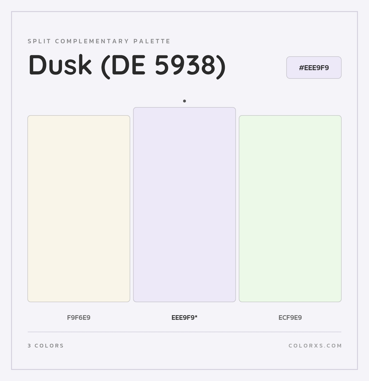 Dusk (DE 5938) - Split-Complementary Color Palette