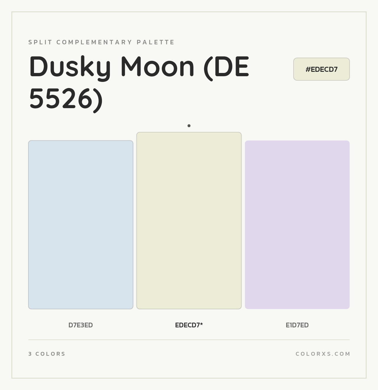 Dusky Moon (DE 5526) - Split-Complementary Color Palette