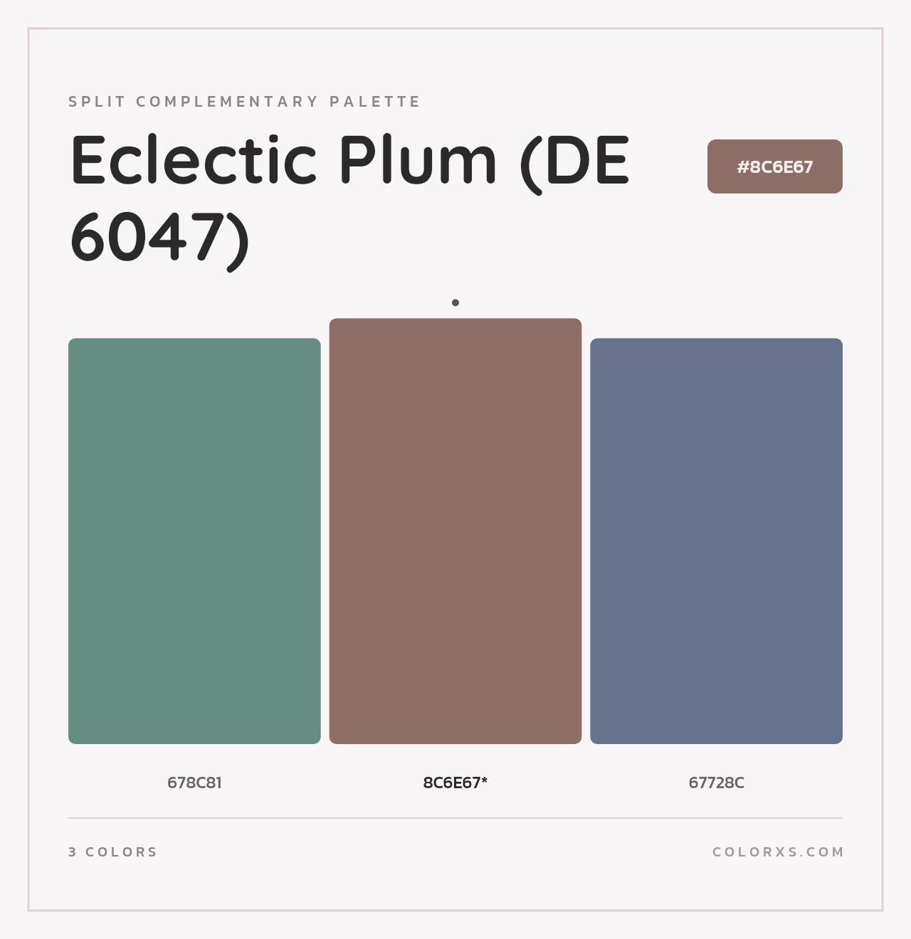 Eclectic Plum (DE 6047) - Split-Complementary Color Palette