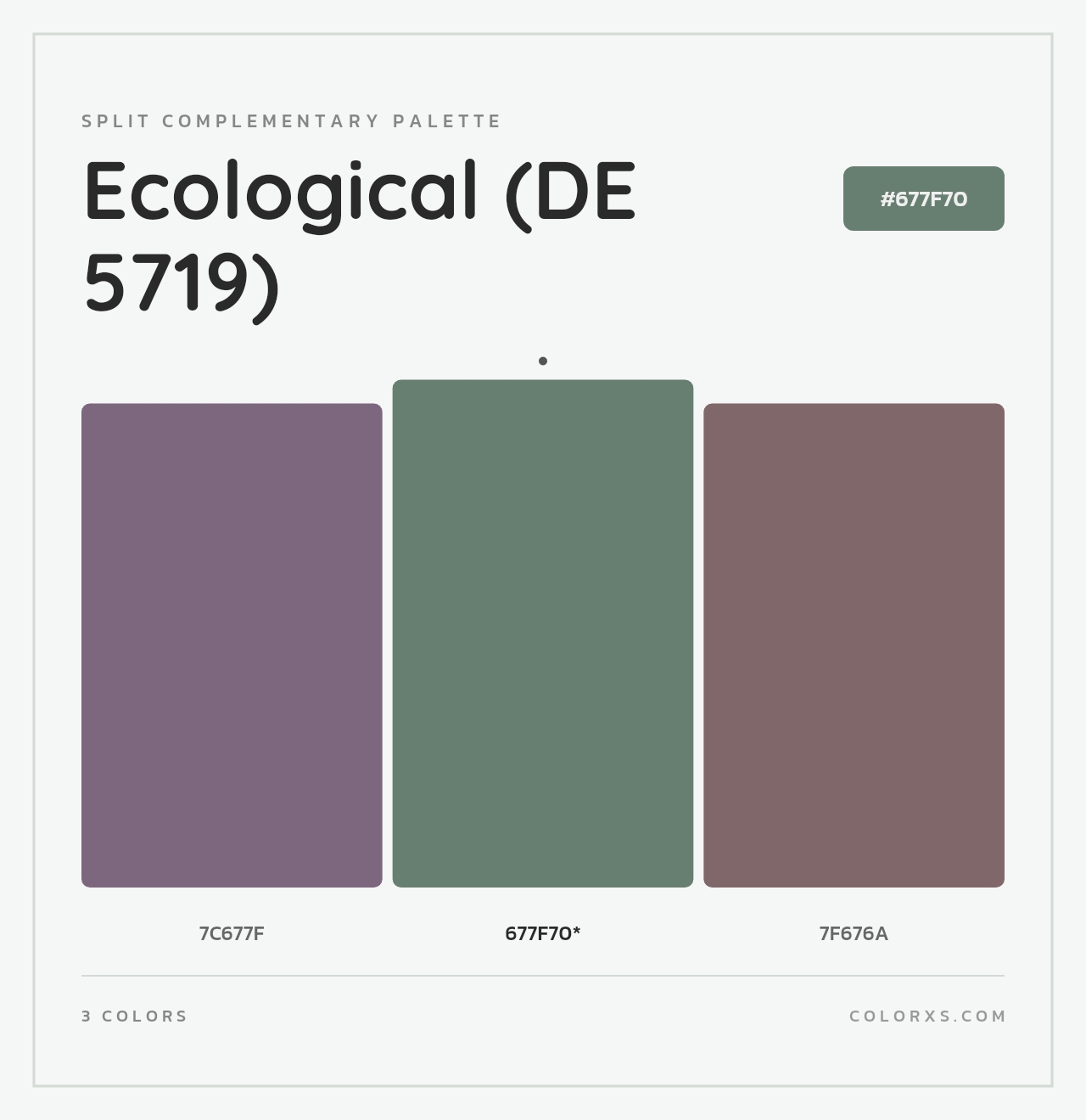 Ecological (DE 5719) - Split-Complementary Color Palette