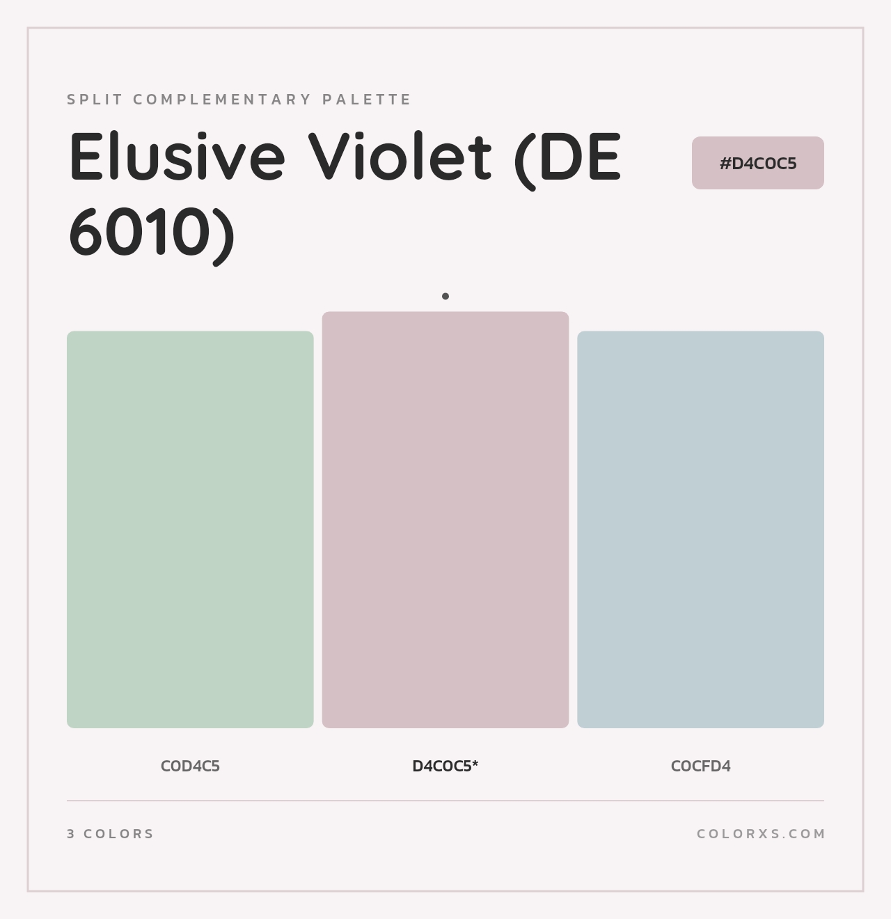 Elusive Violet (DE 6010) - Split-Complementary Color Palette