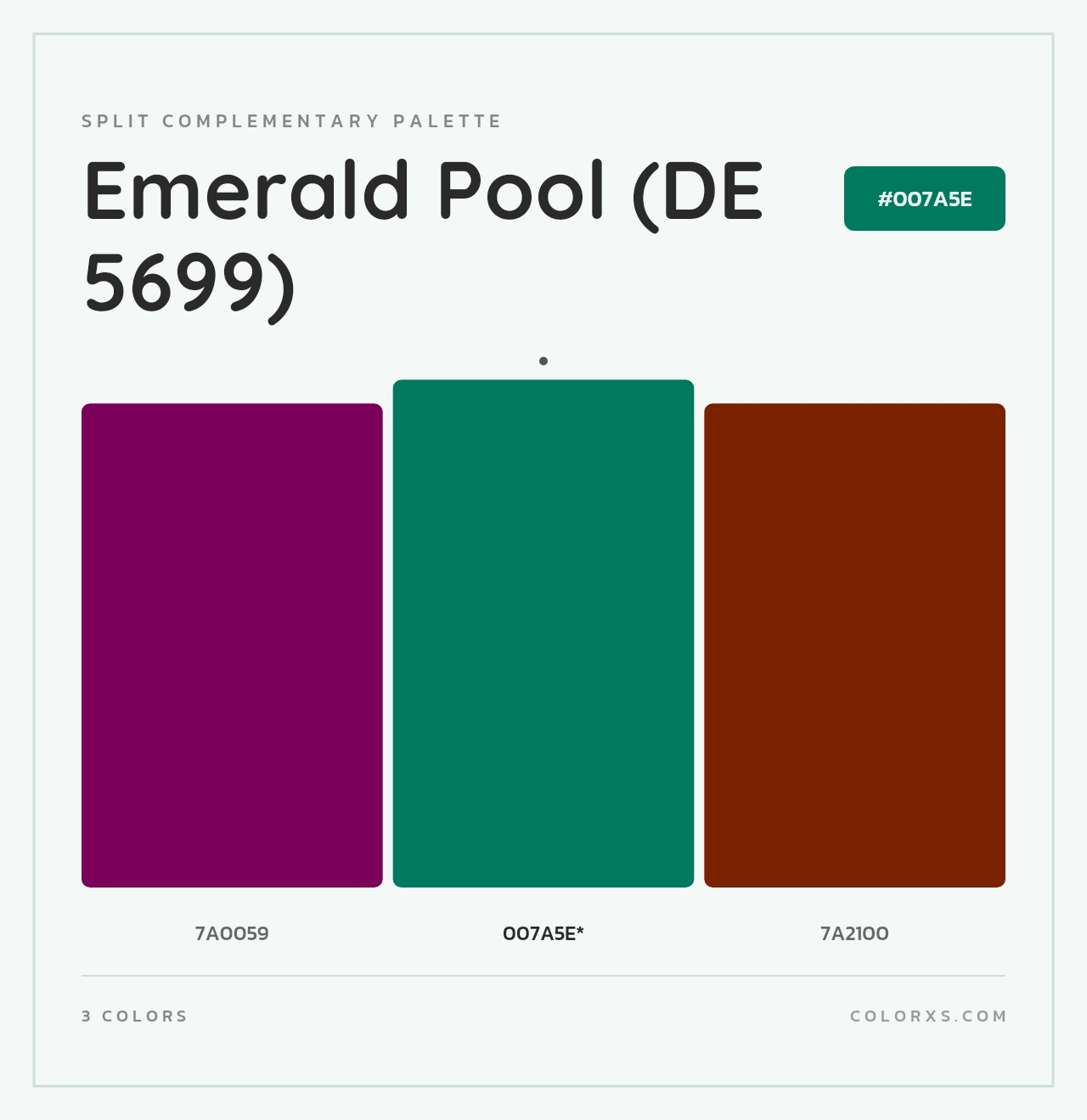 Emerald Pool (DE 5699) - Split-Complementary Color Palette