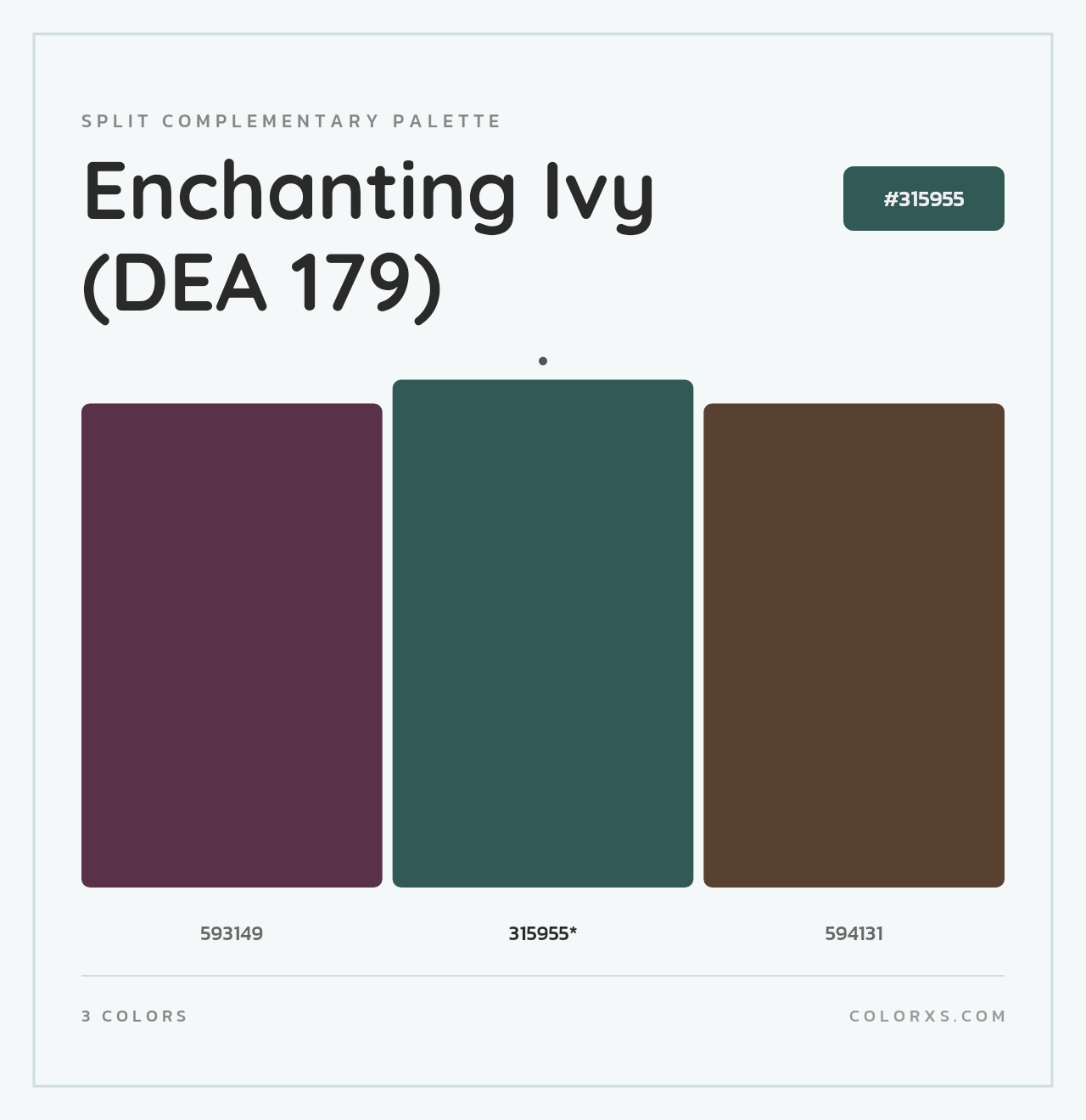 Enchanting Ivy (DEA 179) - Split-Complementary Color Palette
