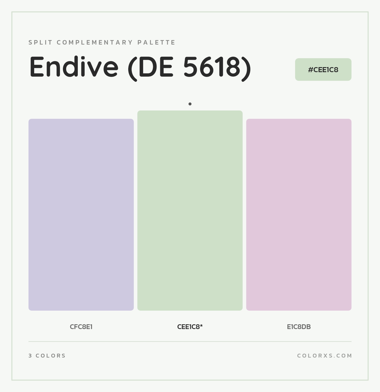 Endive (DE 5618) - Split-Complementary Color Palette