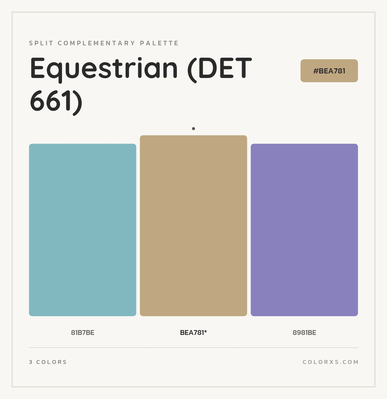 Equestrian (DET 661) - Split-Complementary Color Palette