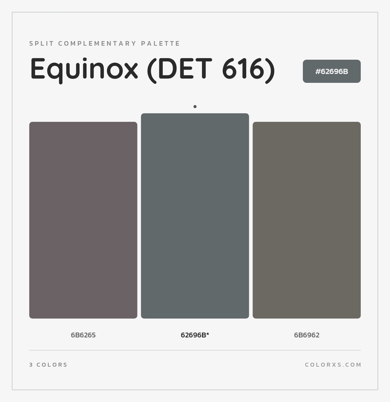 Equinox (DET 616) - Split-Complementary Color Palette