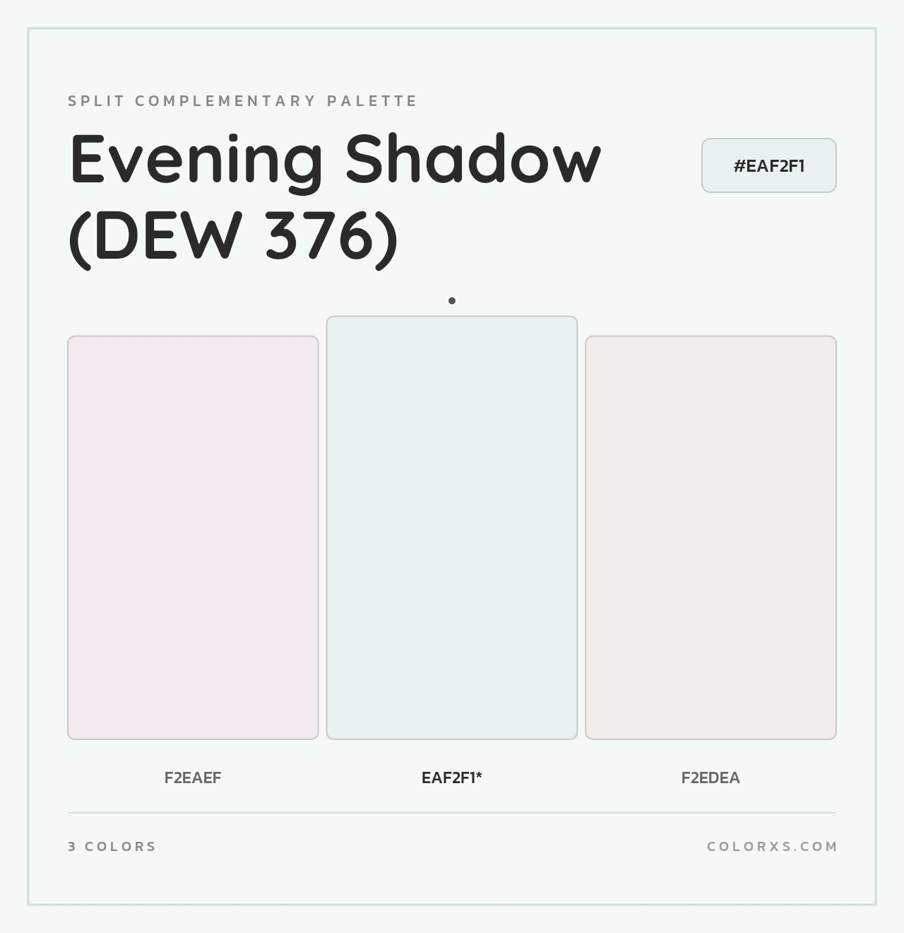 Evening Shadow (DEW 376) - Split-Complementary Color Palette