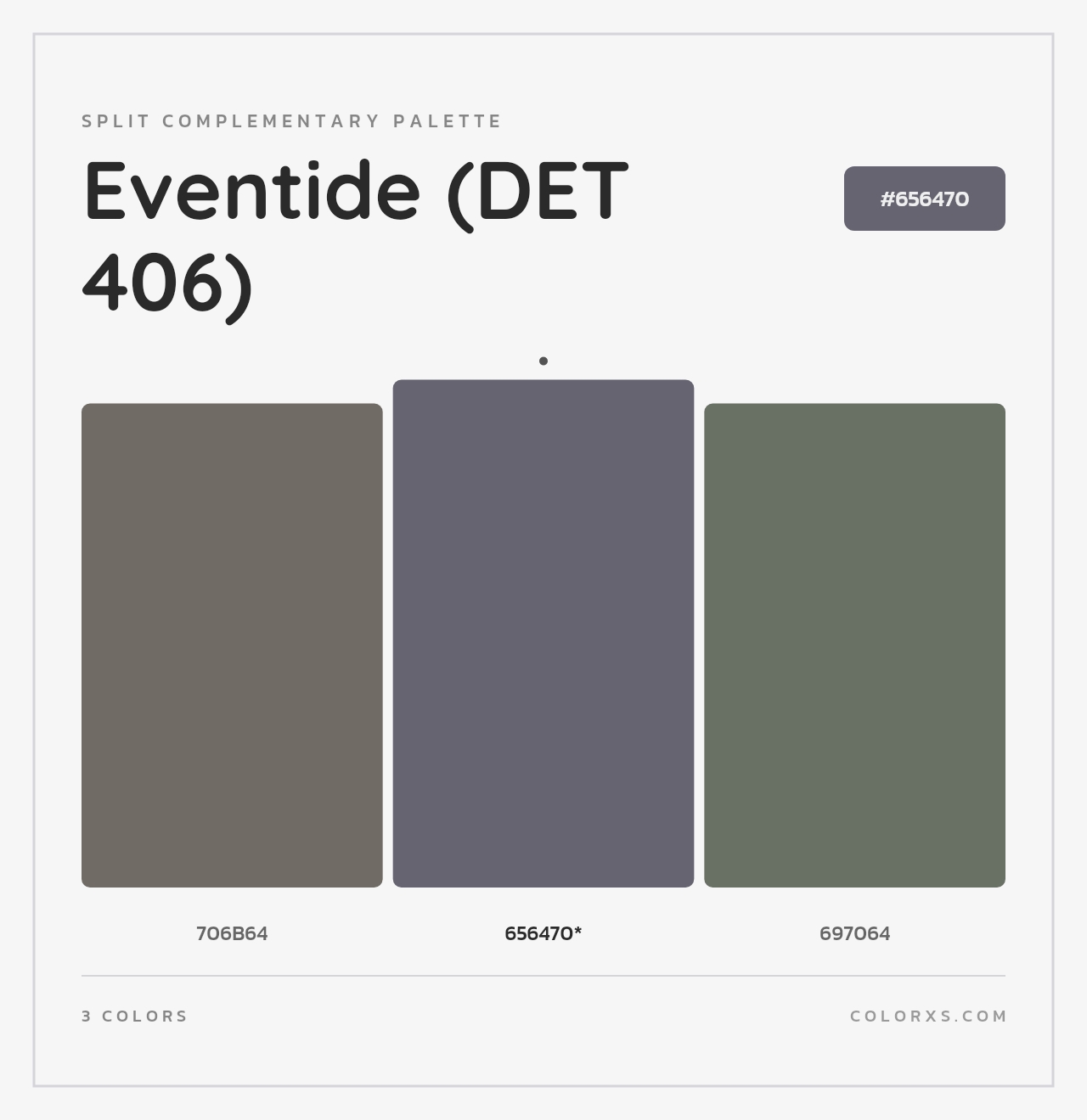 Eventide (DET 406) - Split-Complementary Color Palette