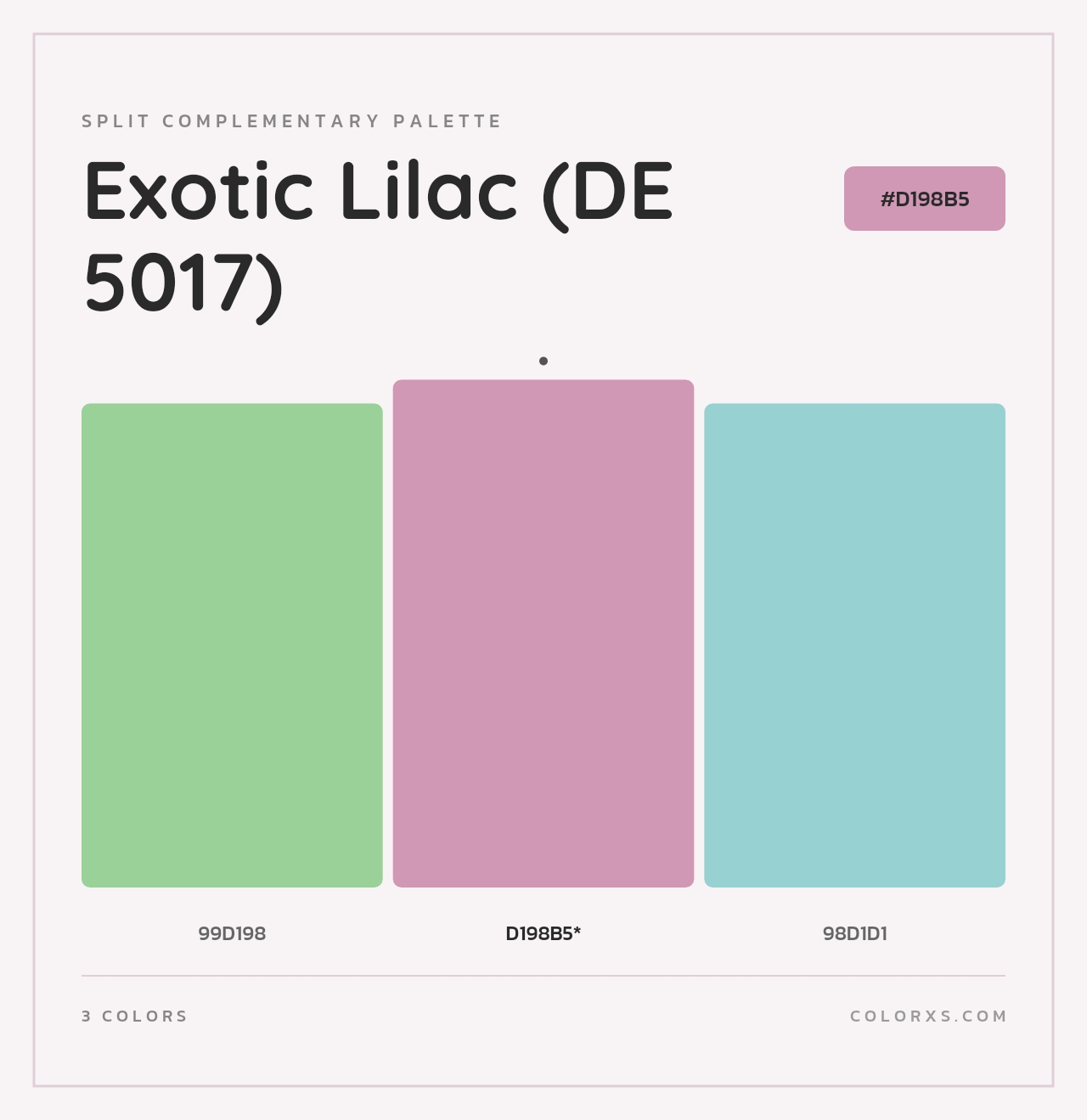 Exotic Lilac (DE 5017) - Split-Complementary Color Palette