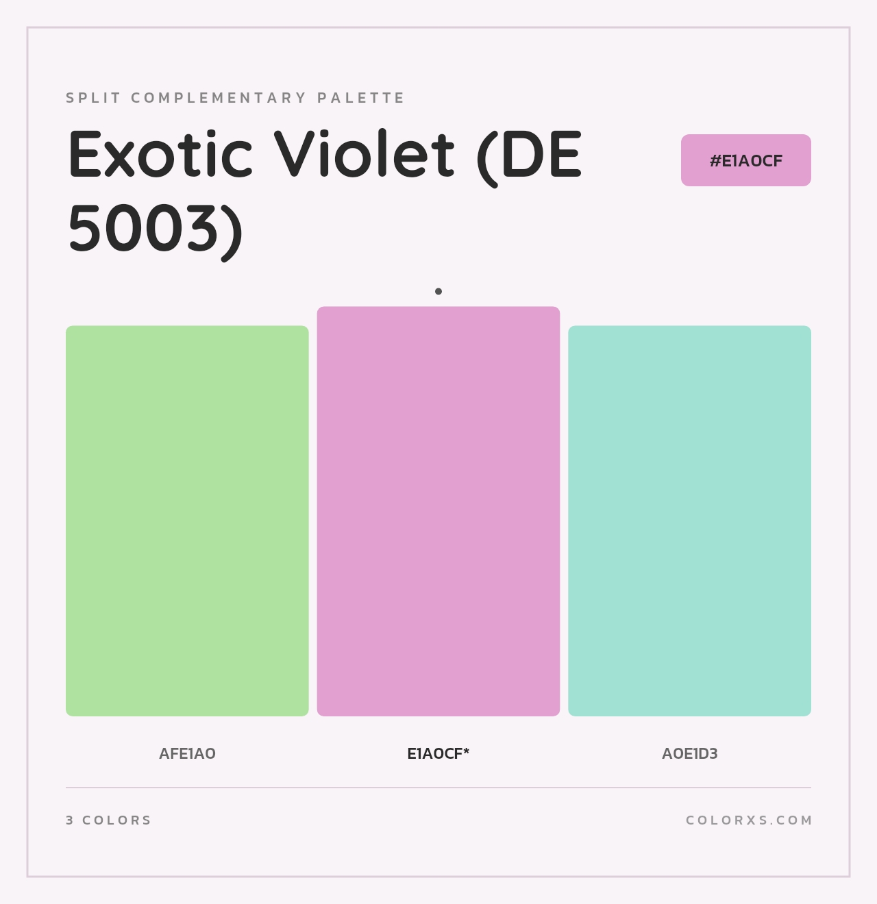Exotic Violet (DE 5003) - Split-Complementary Color Palette