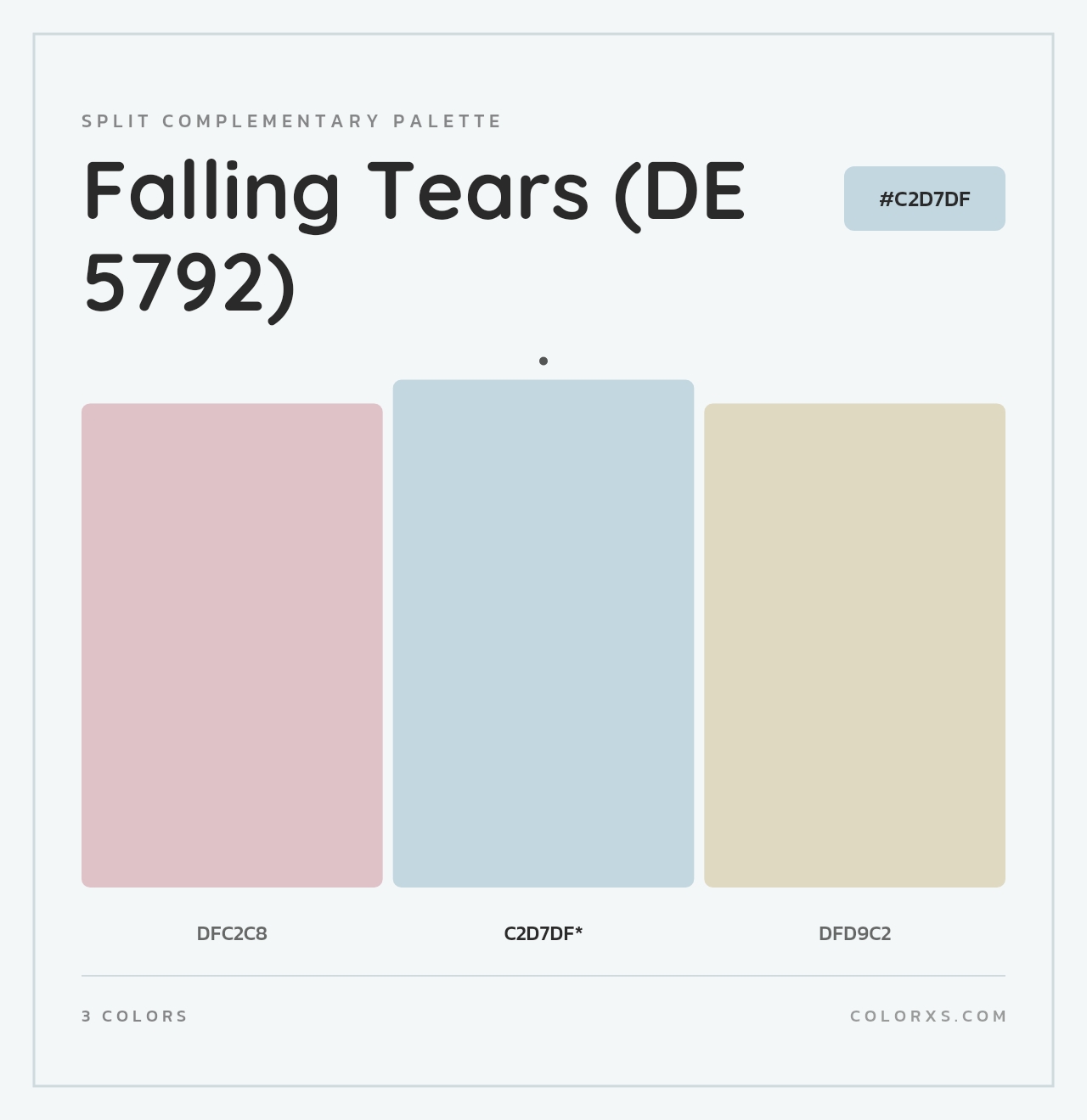 Falling Tears (DE 5792) - Split-Complementary Color Palette