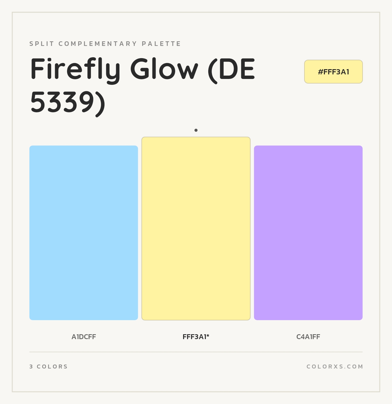 Firefly Glow (DE 5339) - Split-Complementary Color Palette