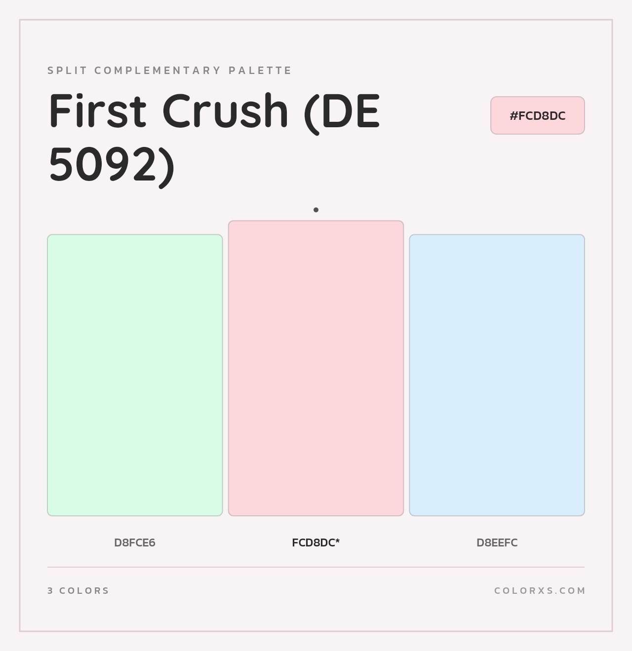 First Crush (DE 5092) - Split-Complementary Color Palette