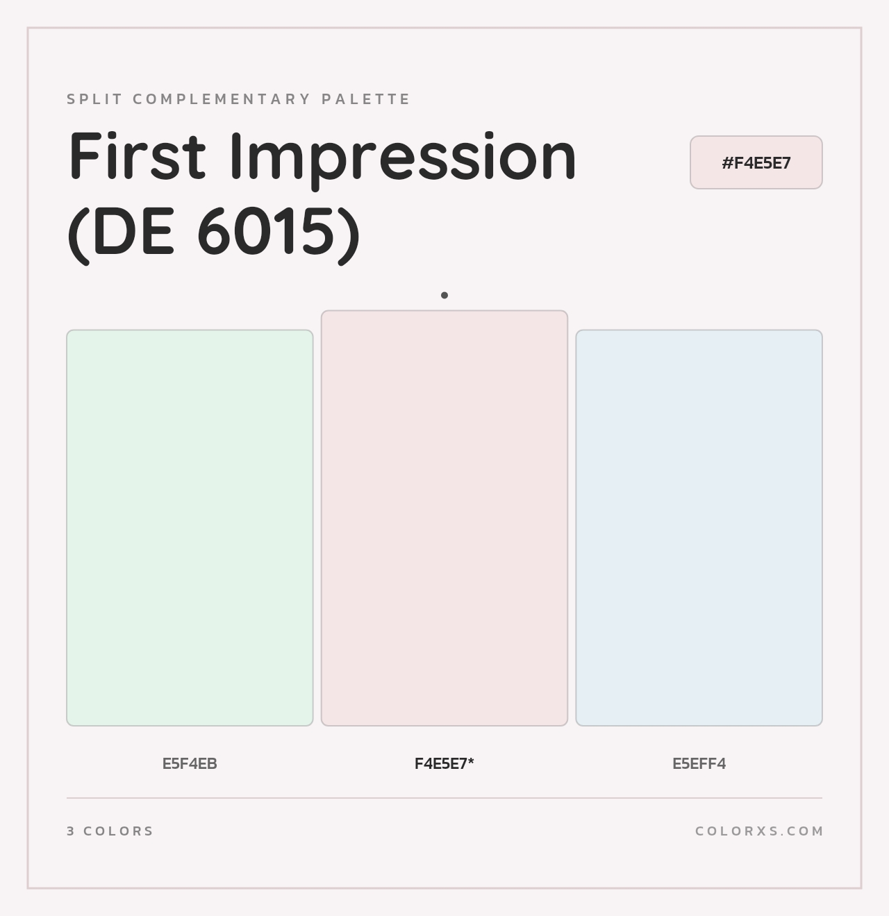 First Impression (DE 6015) - Split-Complementary Color Palette