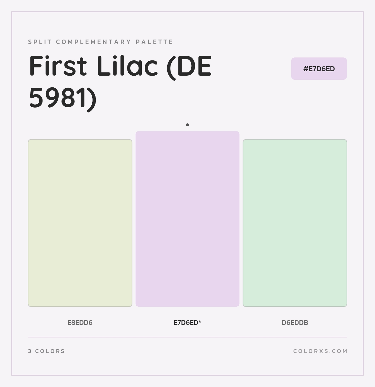 First Lilac (DE 5981) - Split-Complementary Color Palette