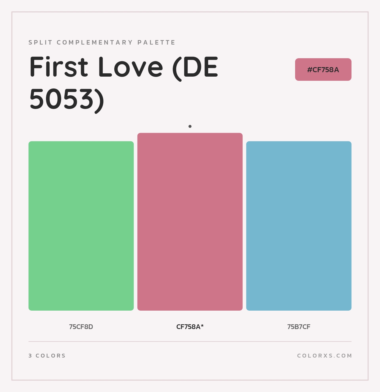 First Love (DE 5053) - Split-Complementary Color Palette