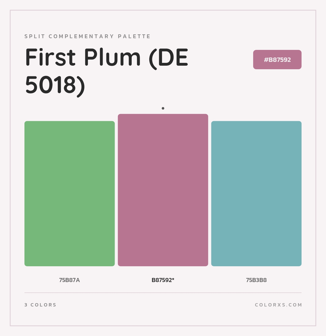 First Plum (DE 5018) - Split-Complementary Color Palette