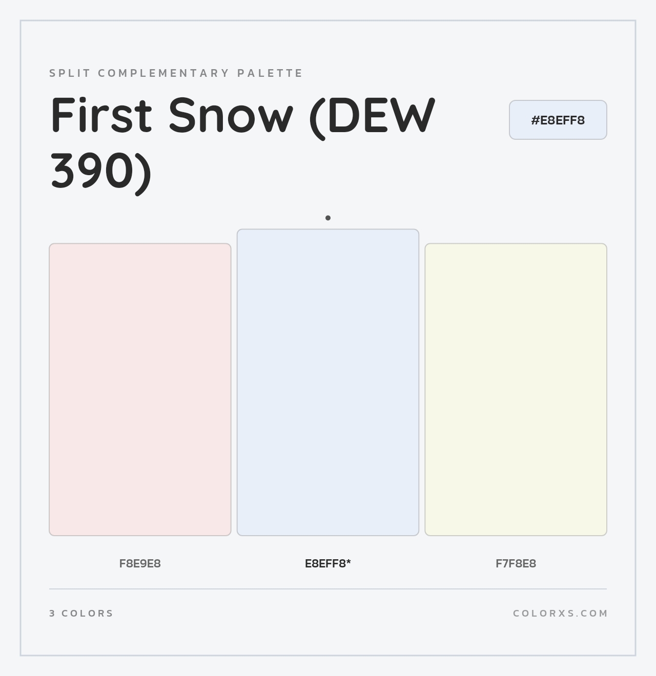 First Snow (DEW 390) - Split-Complementary Color Palette