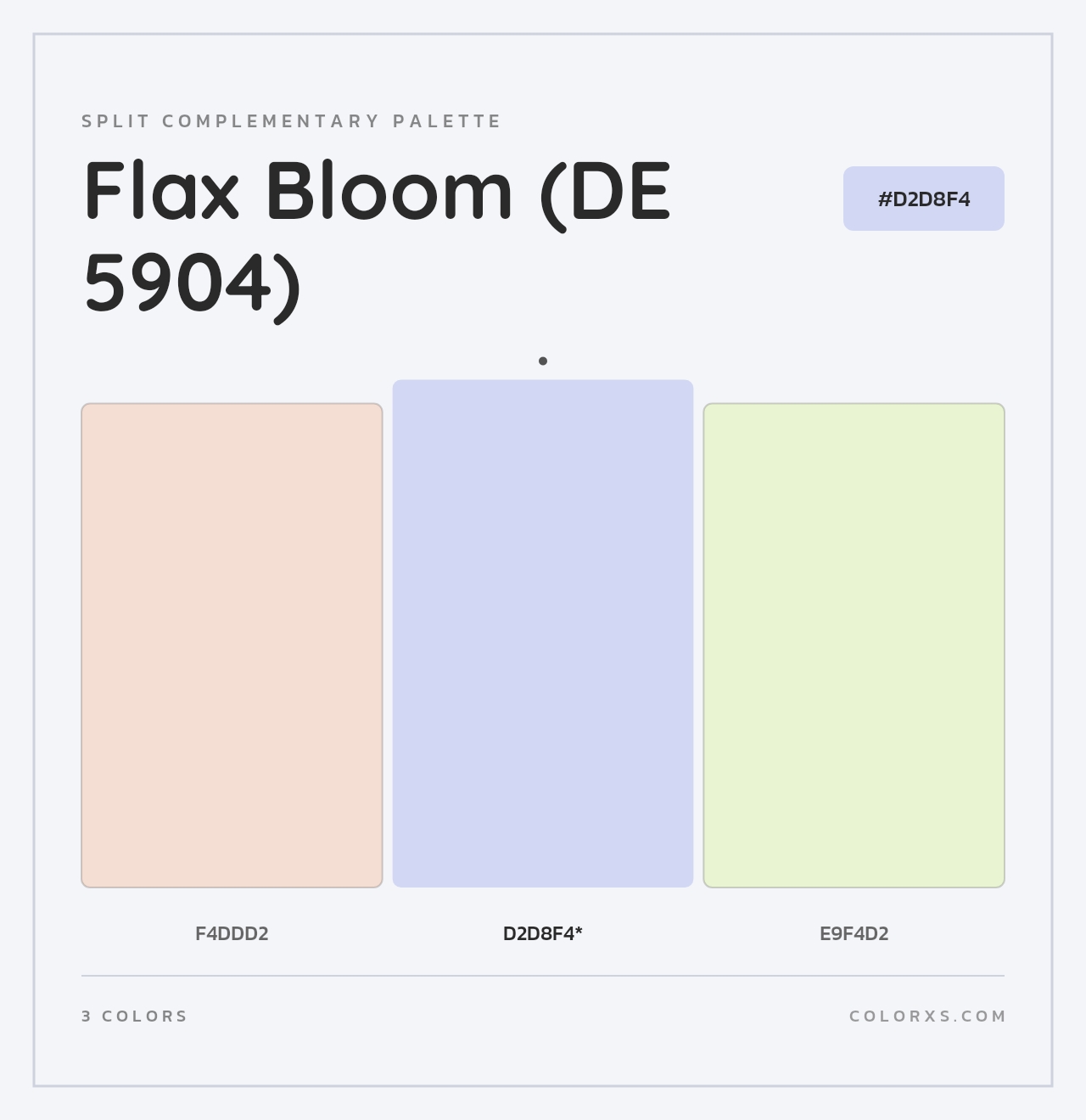 Flax Bloom (DE 5904) - Split-Complementary Color Palette