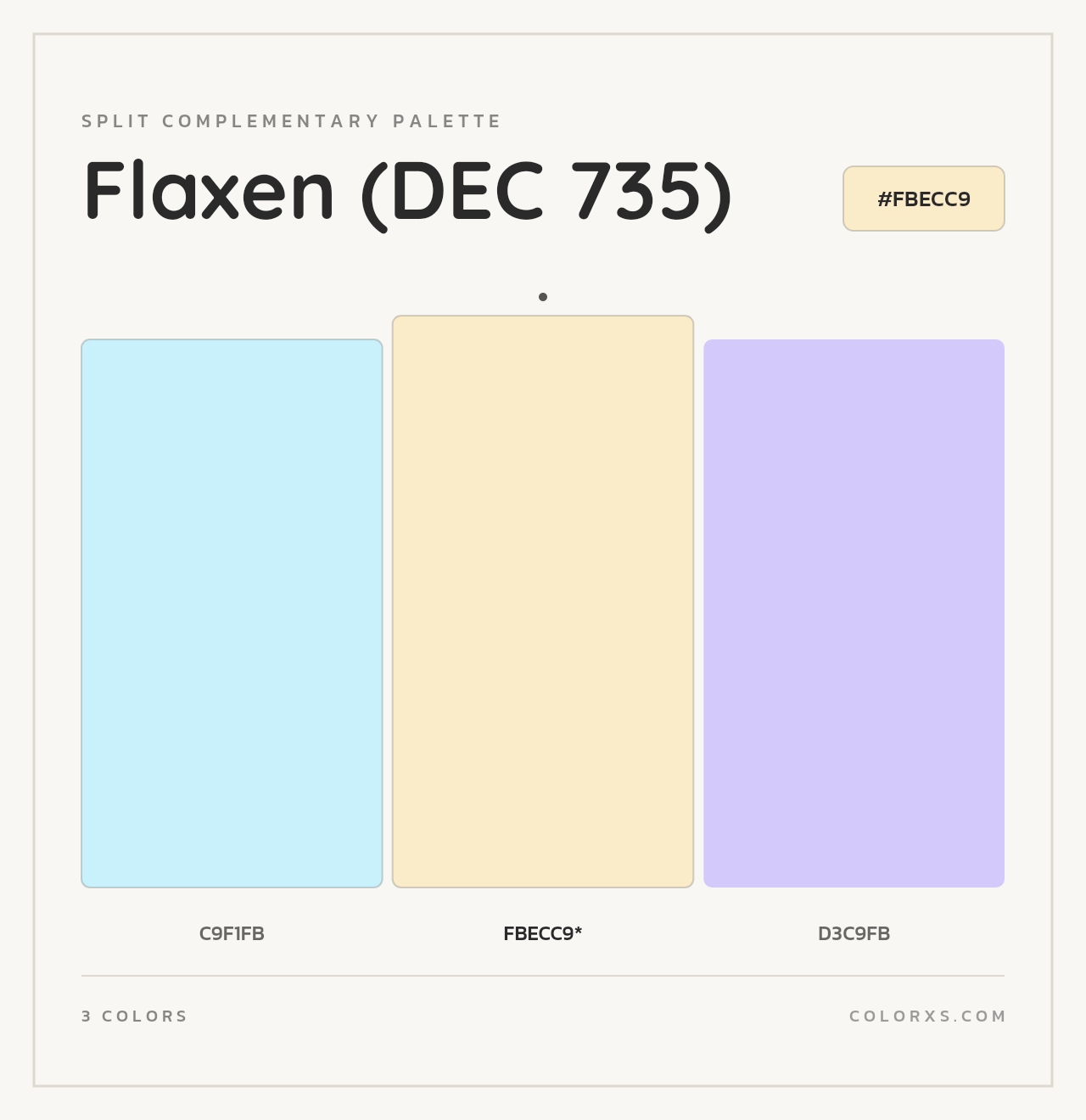 Flaxen (DEC 735) - Split-Complementary Color Palette