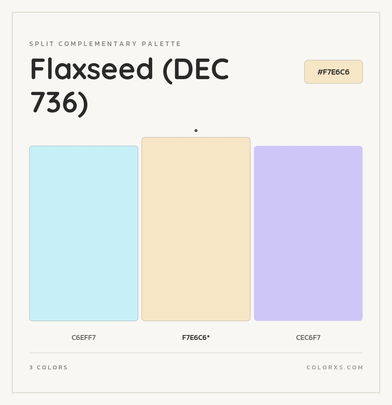 Flaxseed (DEC 736) - Split-Complementary Color Palette
