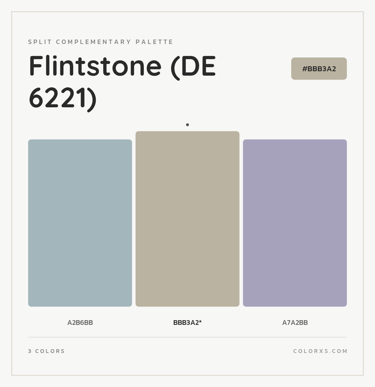 Flintstone (DE 6221) - Split-Complementary Color Palette