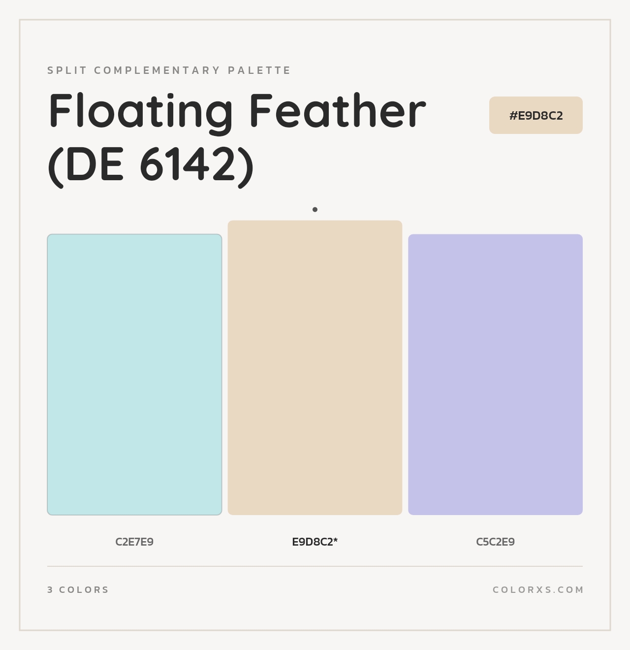 Floating Feather (DE 6142) - Split-Complementary Color Palette