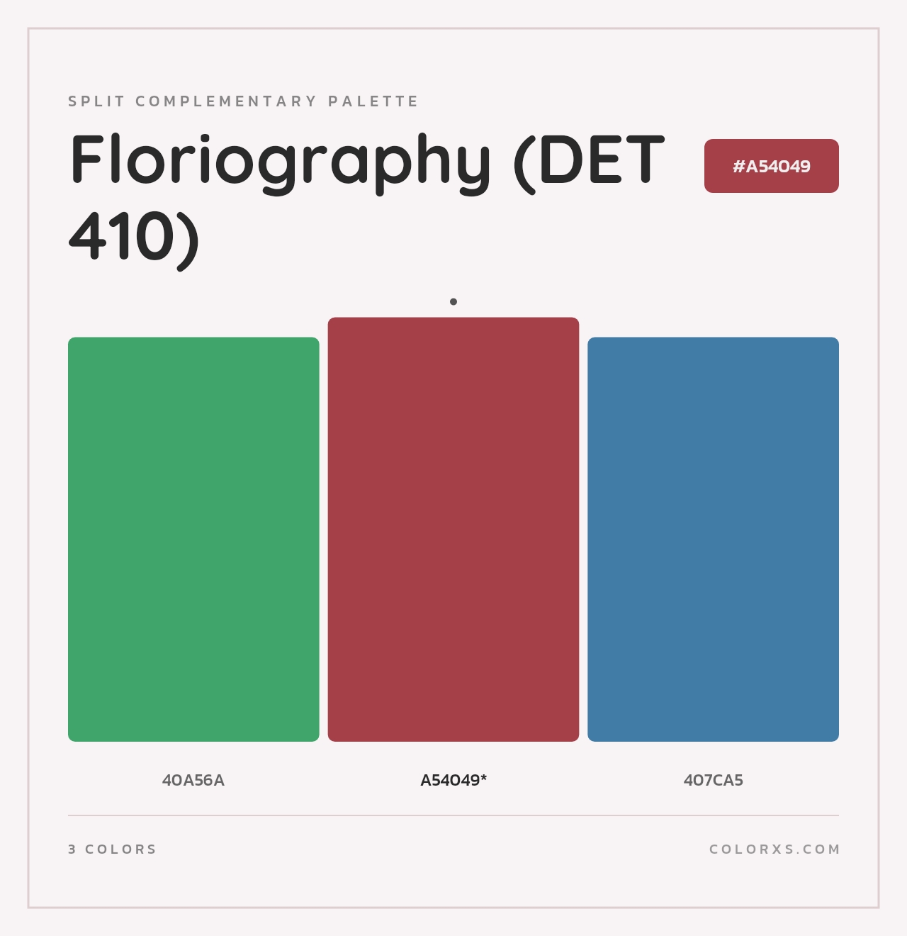 Floriography (DET 410) - Split-Complementary Color Palette