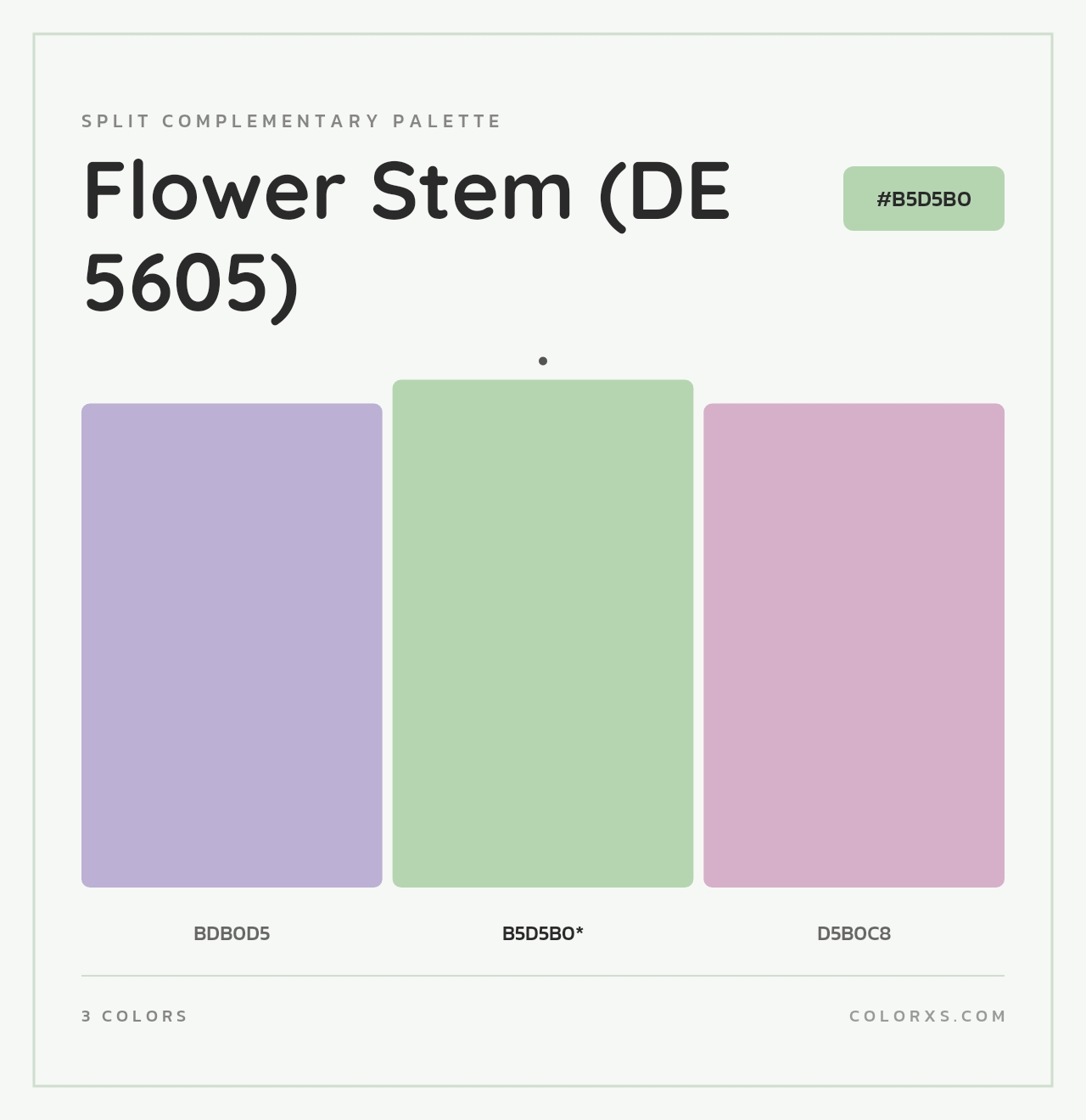 Flower Stem (DE 5605) - Split-Complementary Color Palette