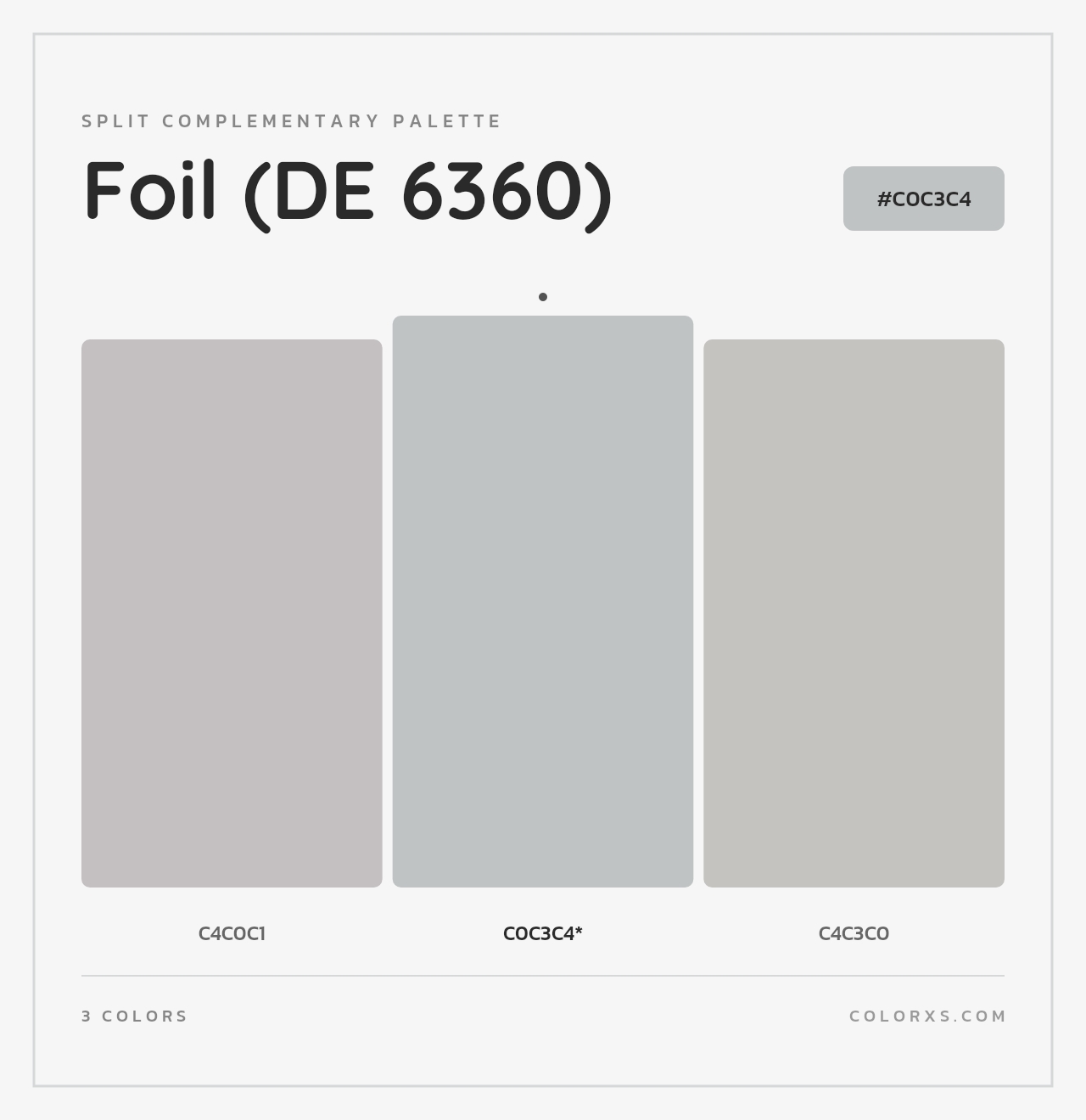 Foil (DE 6360) - Split-Complementary Color Palette