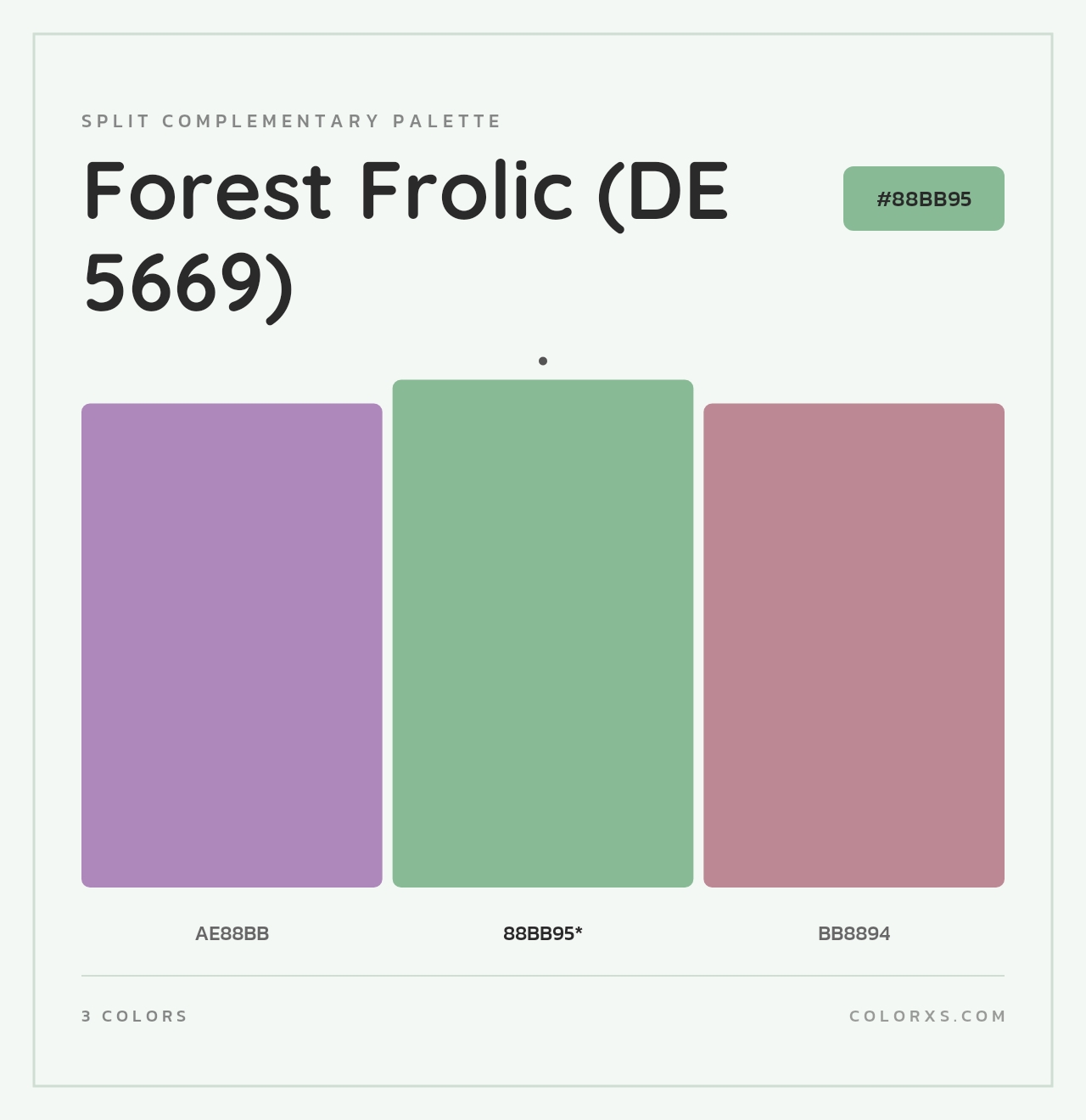 Forest Frolic (DE 5669) - Split-Complementary Color Palette