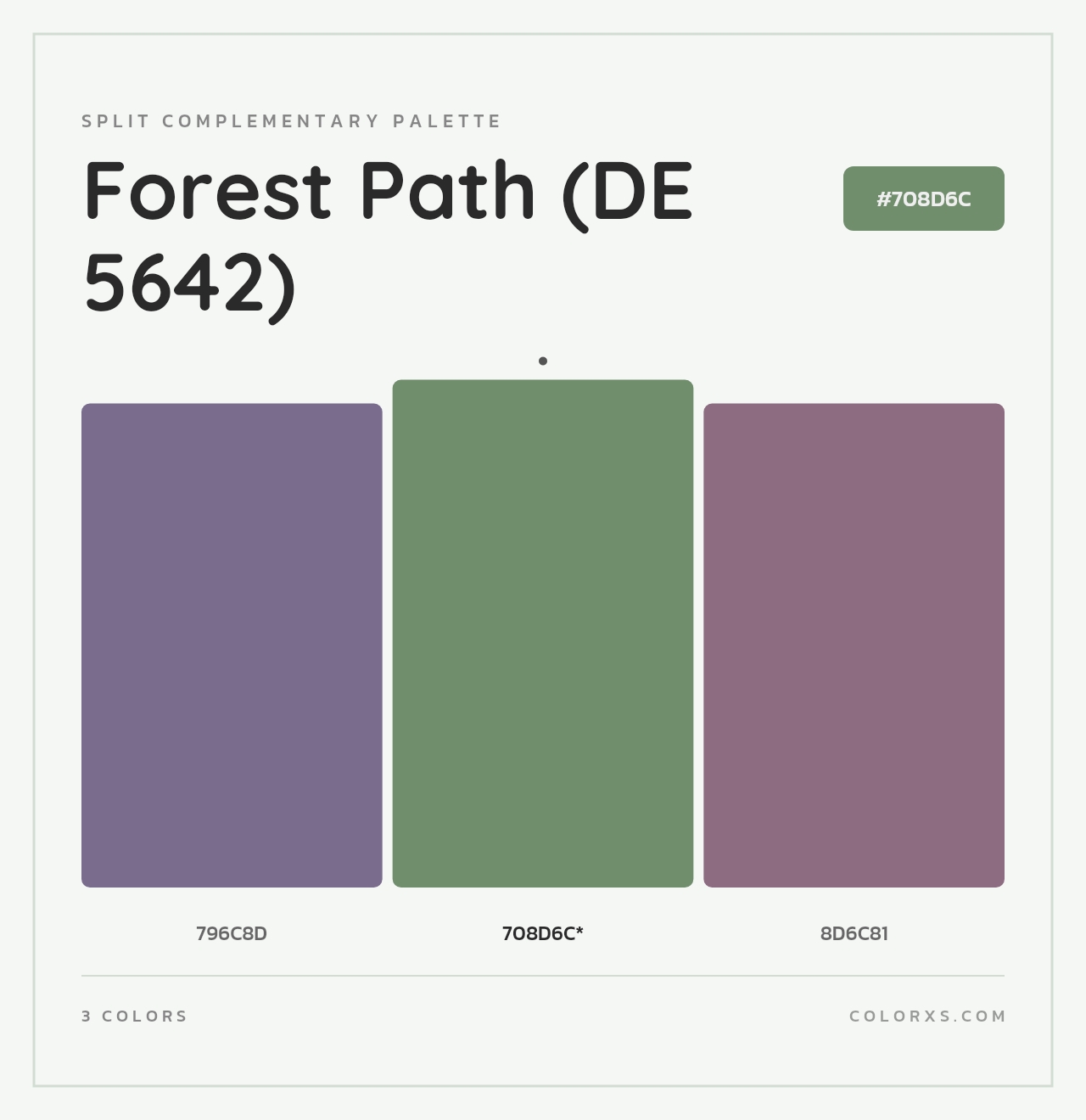 Forest Path (DE 5642) - Split-Complementary Color Palette