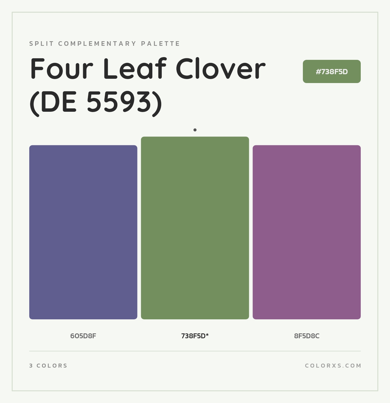 Four Leaf Clover (DE 5593) - Split-Complementary Color Palette