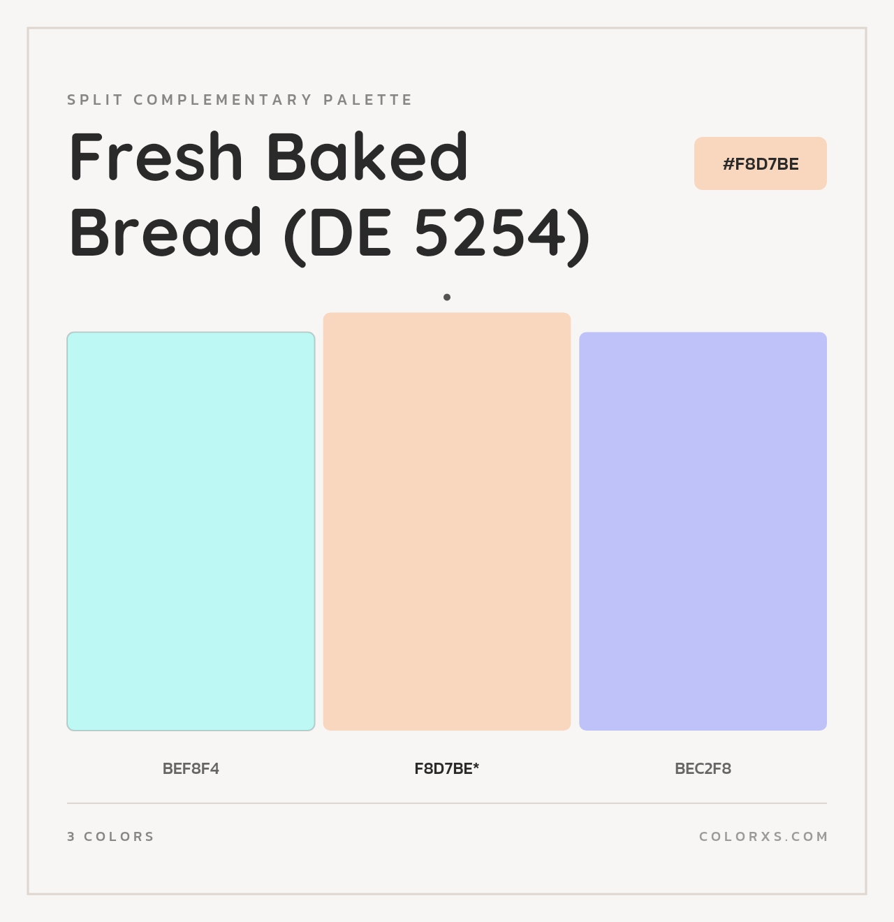 Fresh Baked Bread (DE 5254) - Split-Complementary Color Palette