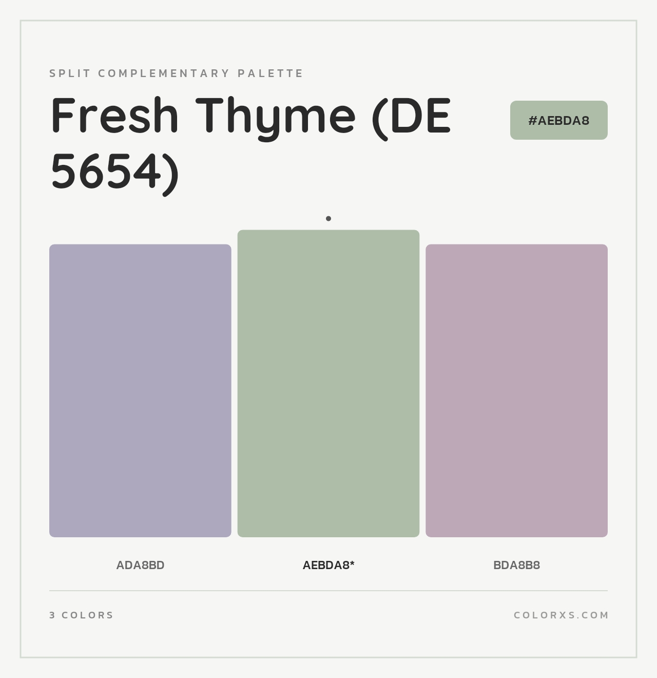 Fresh Thyme (DE 5654) - Split-Complementary Color Palette