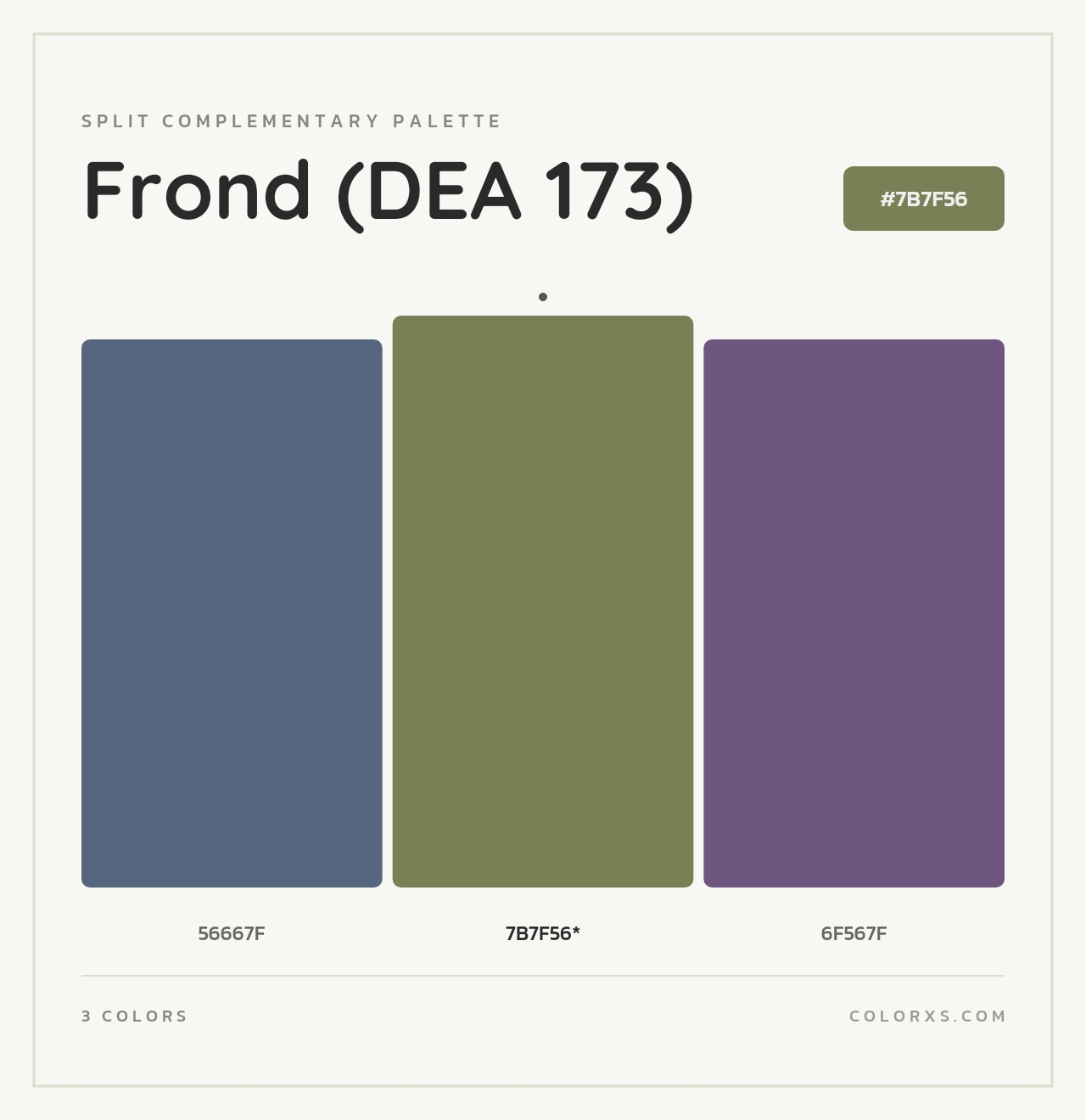 Frond (DEA 173) - Split-Complementary Color Palette