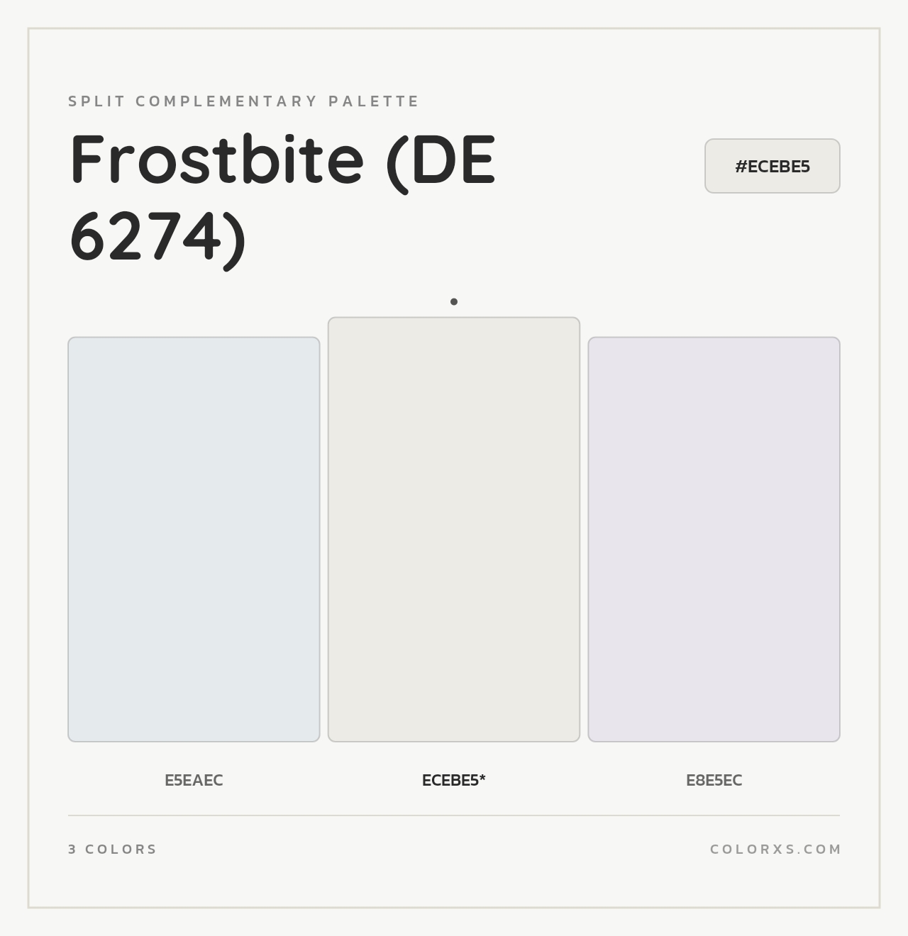 Frostbite (DE 6274) - Split-Complementary Color Palette