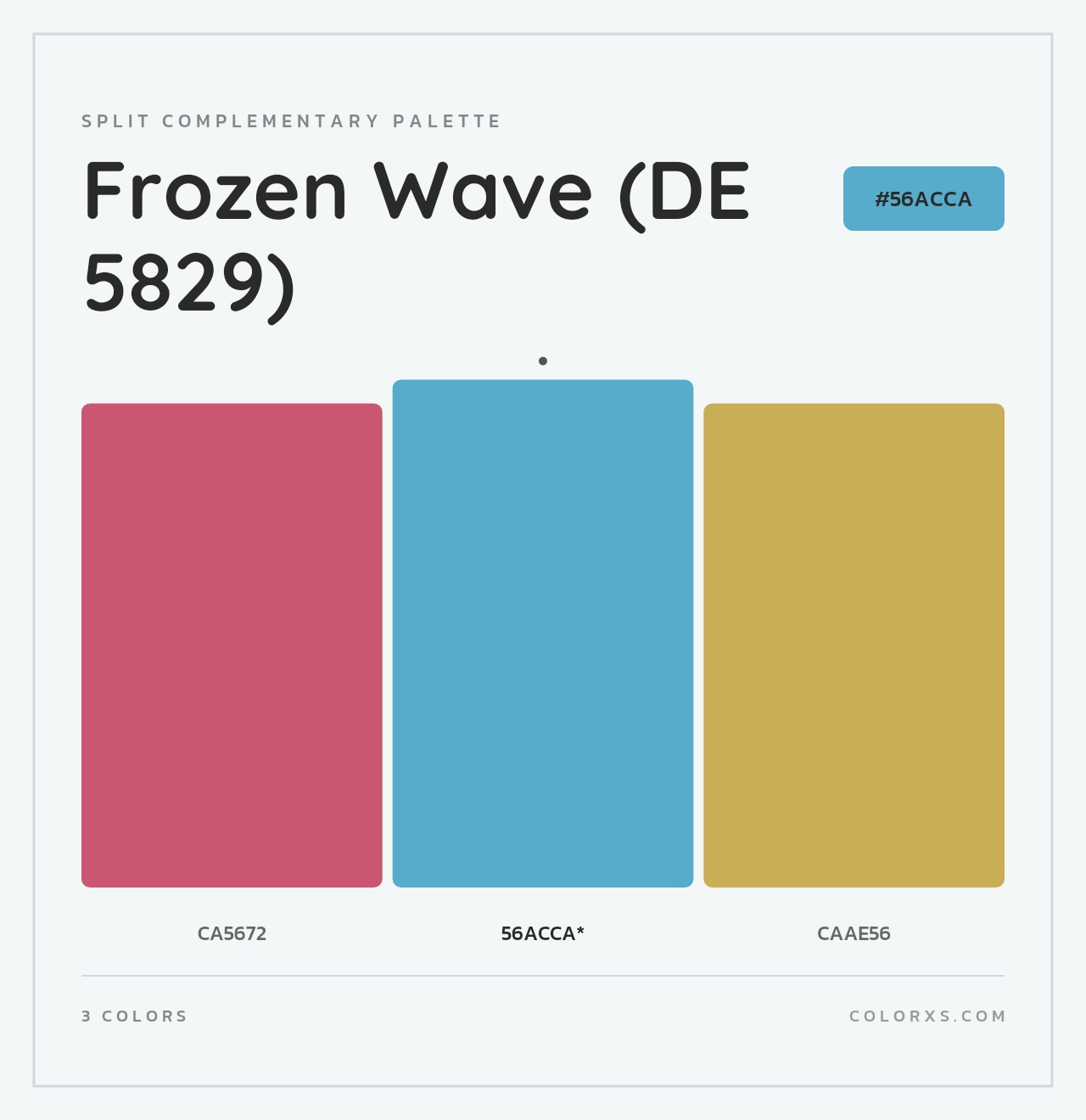 Frozen Wave (DE 5829) - Split-Complementary Color Palette